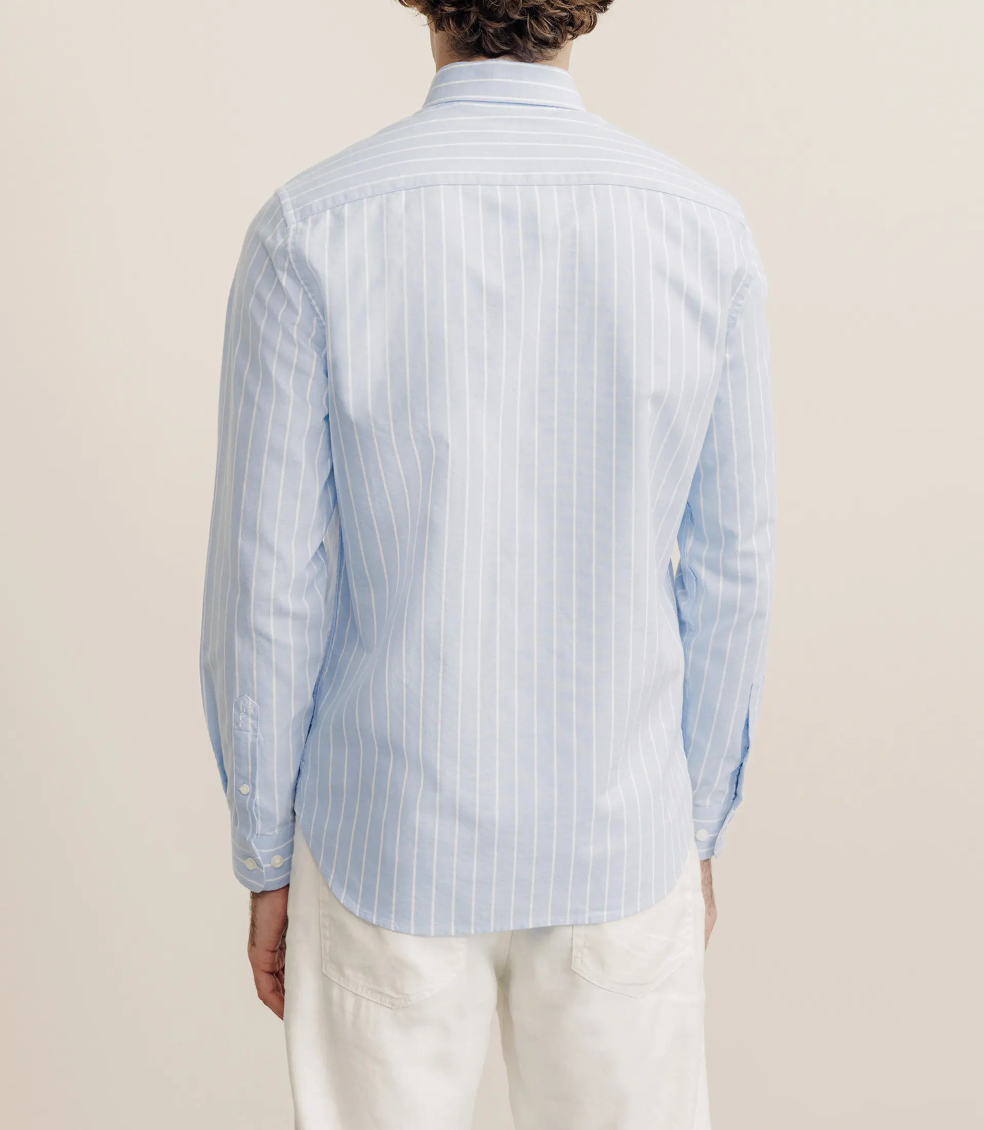 Chemise regular rayée ciel - Image 4