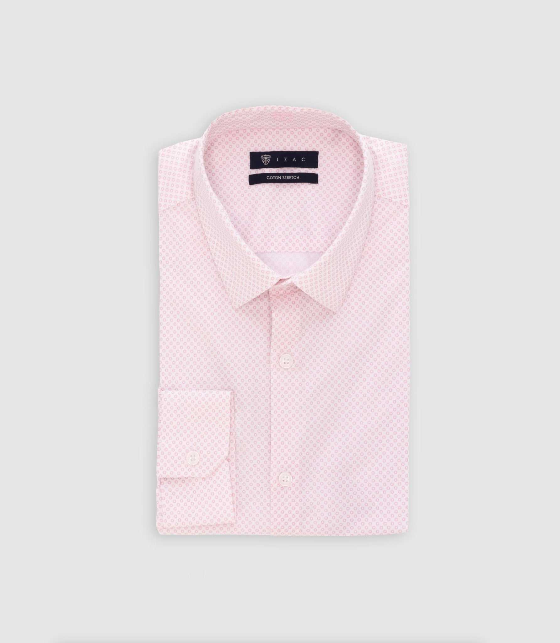 Chemise imprimée avec broderie rose