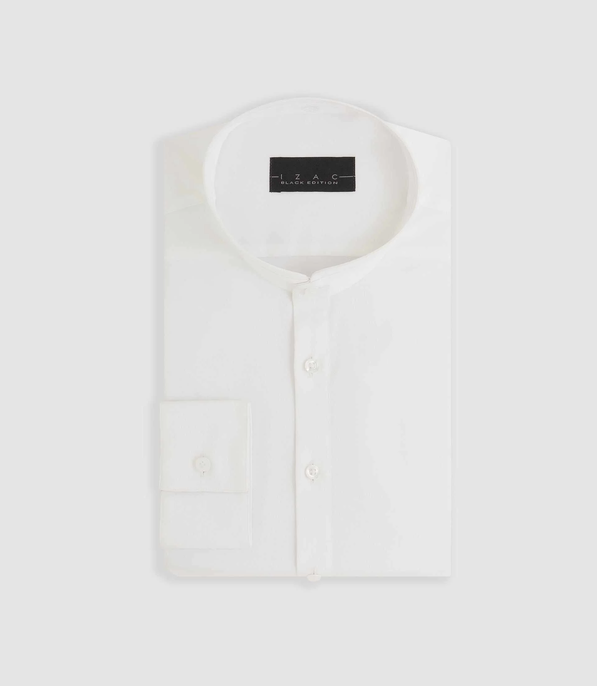 Chemise satin col officier blanche PRAVEEN