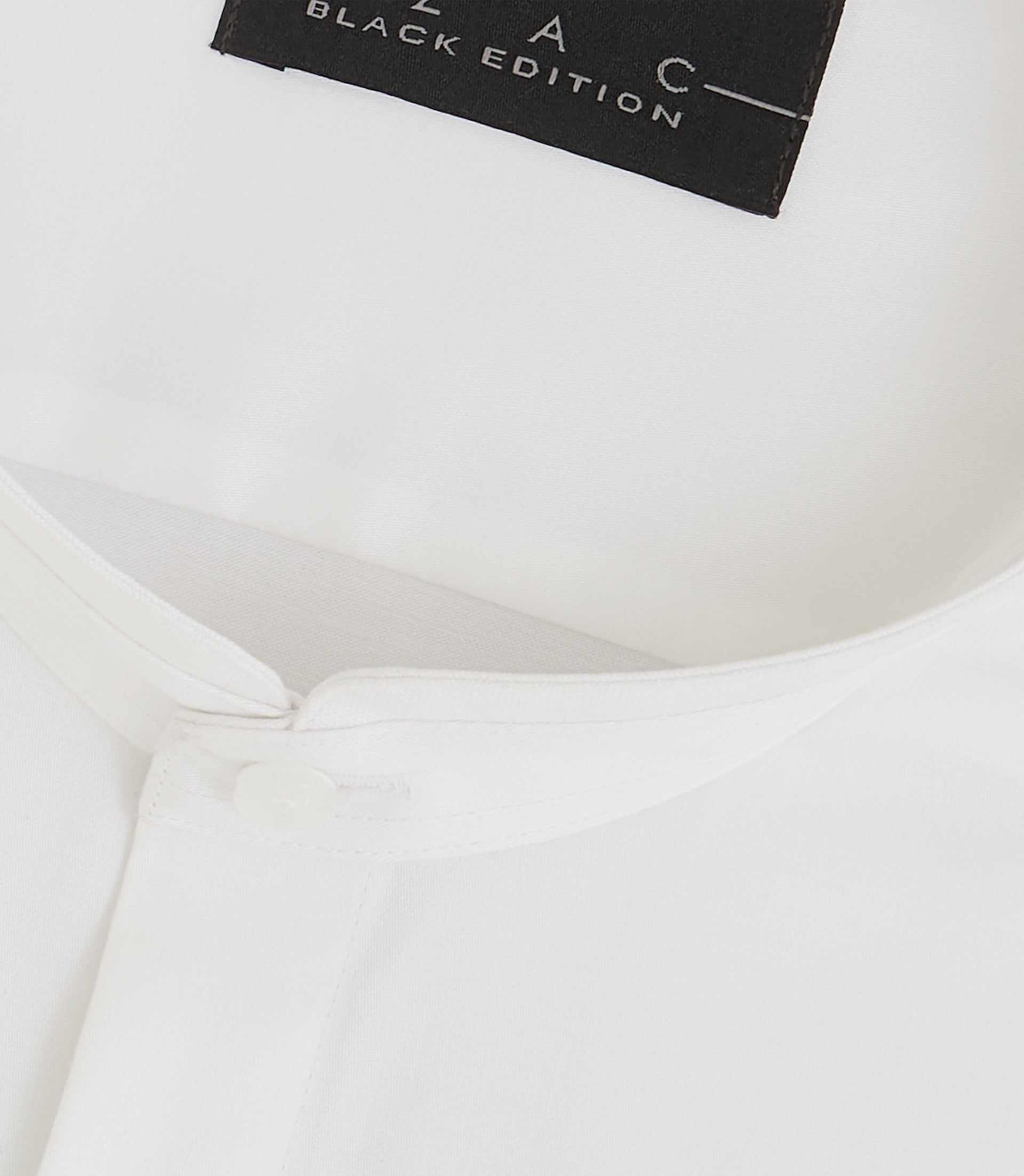 Chemise satin col officier blanche PRAVEEN - Image 2