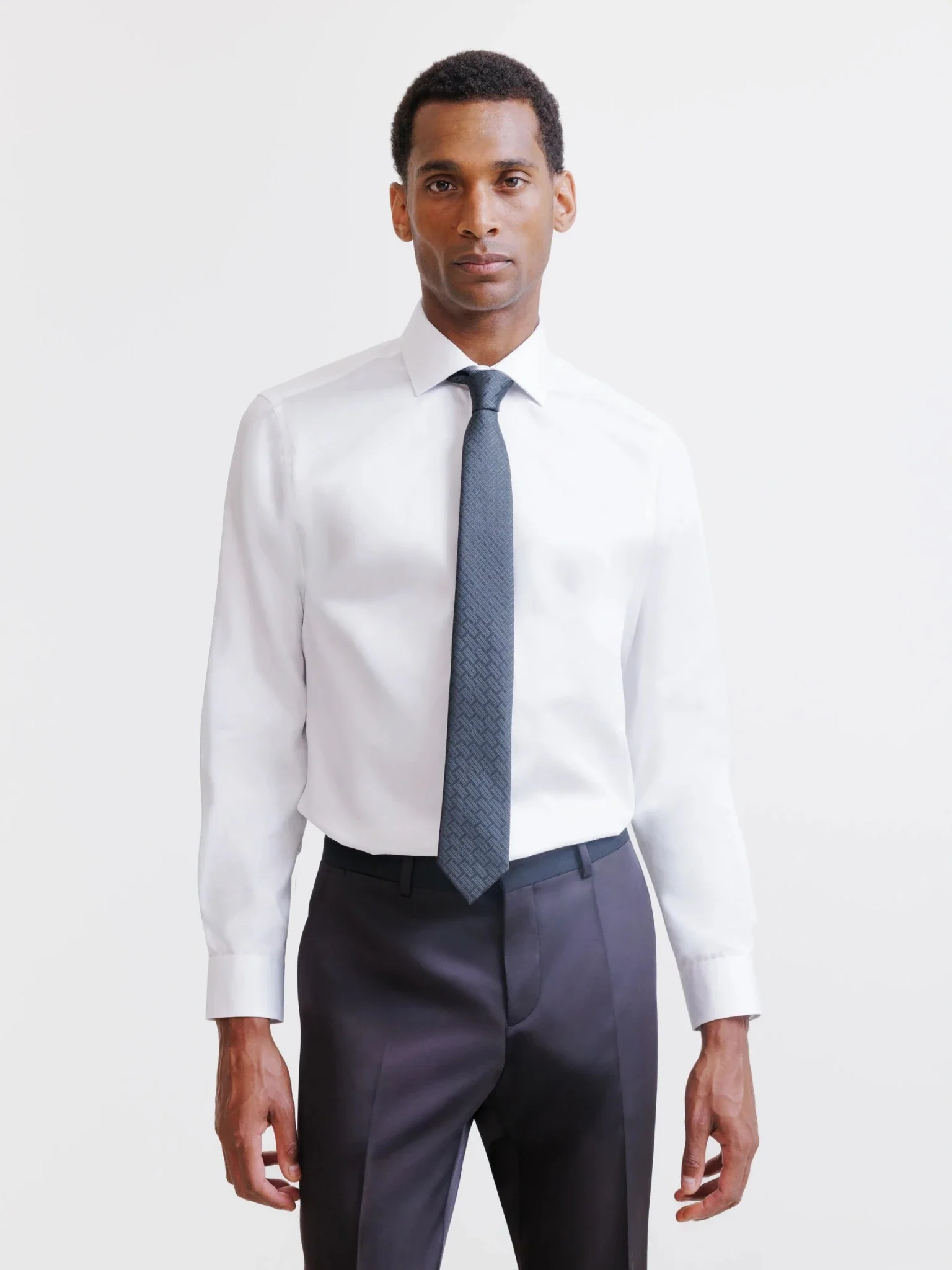 Chemise en satin de coton blanche