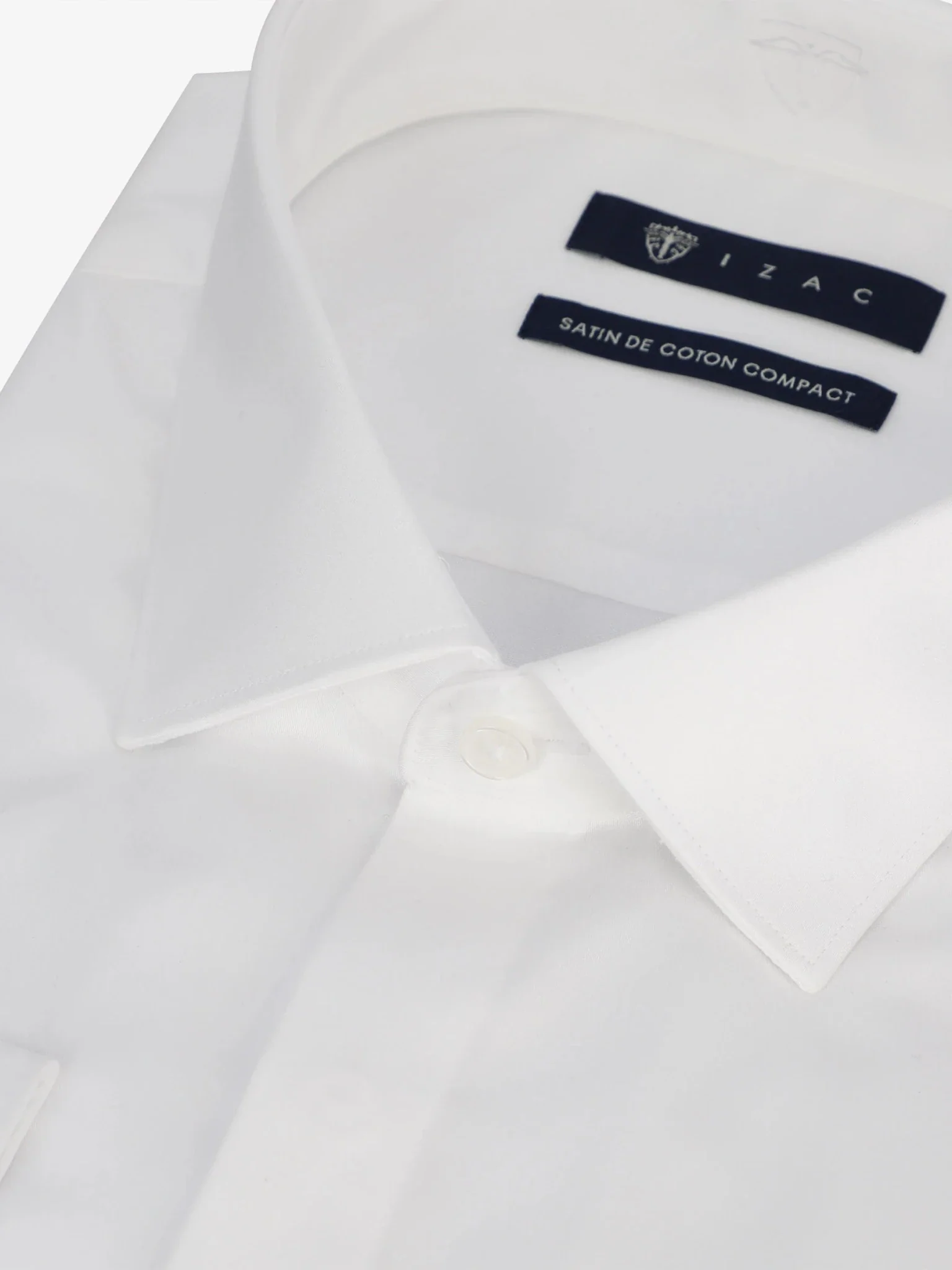 Chemise en satin de coton blanche - Image 3