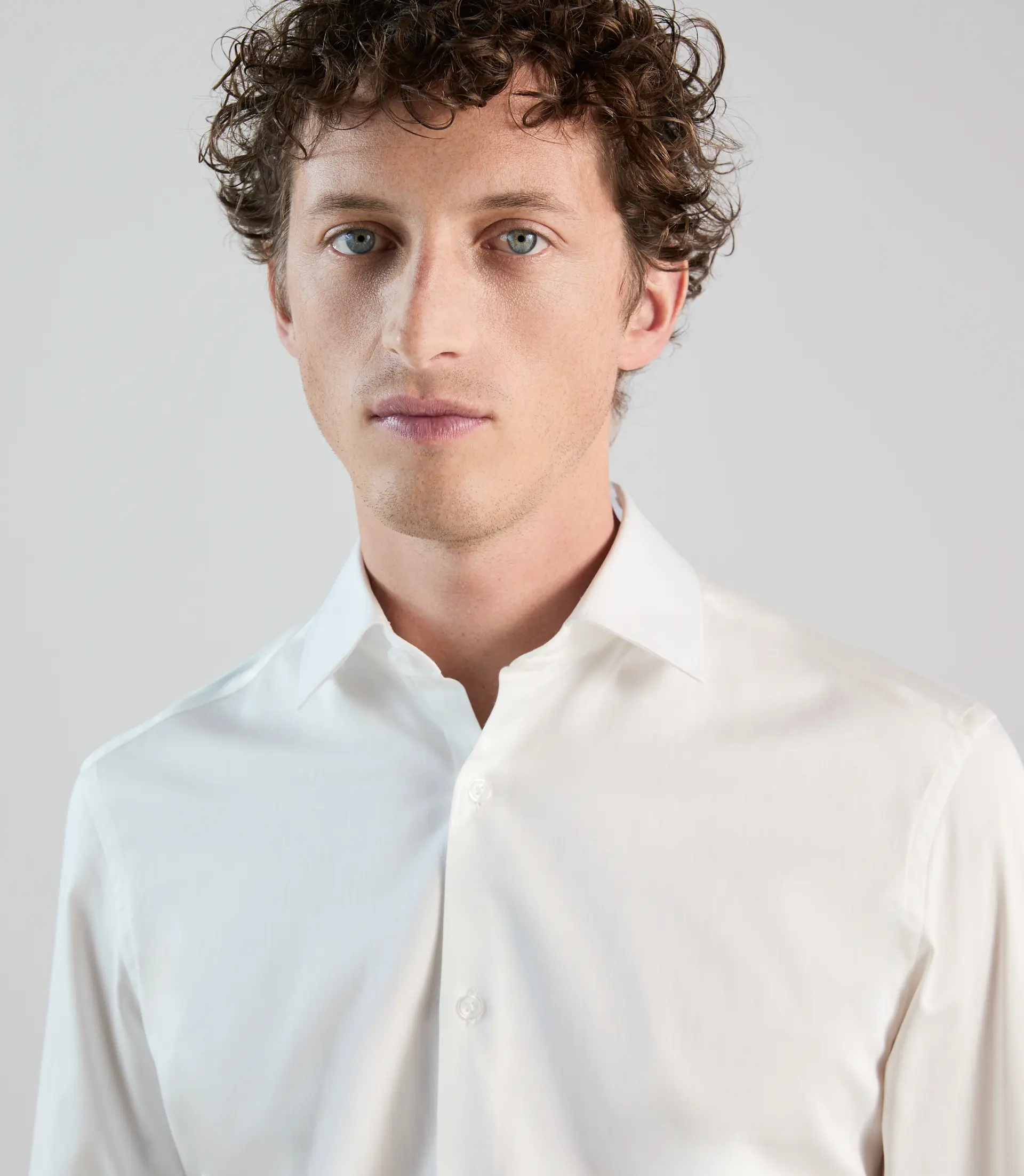 Chemise en satin de coton écru - Image 2