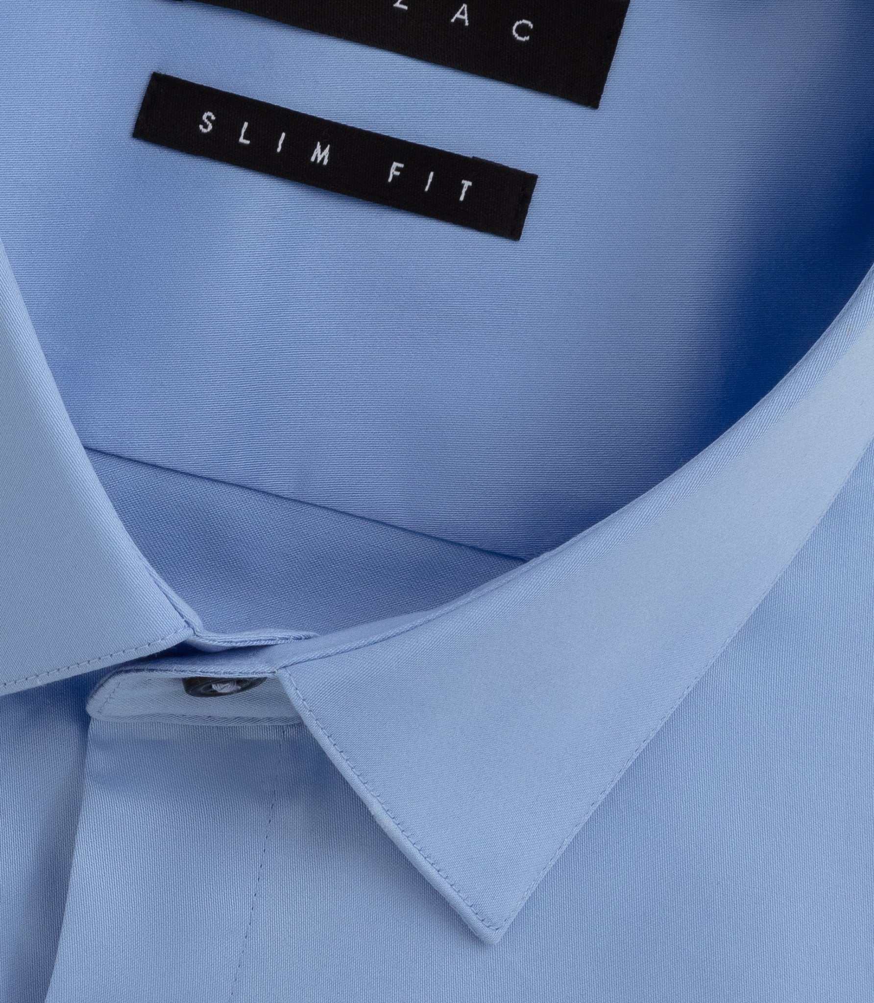 Chemise satin slim bleu-pastel "Satinslim" - Image 2