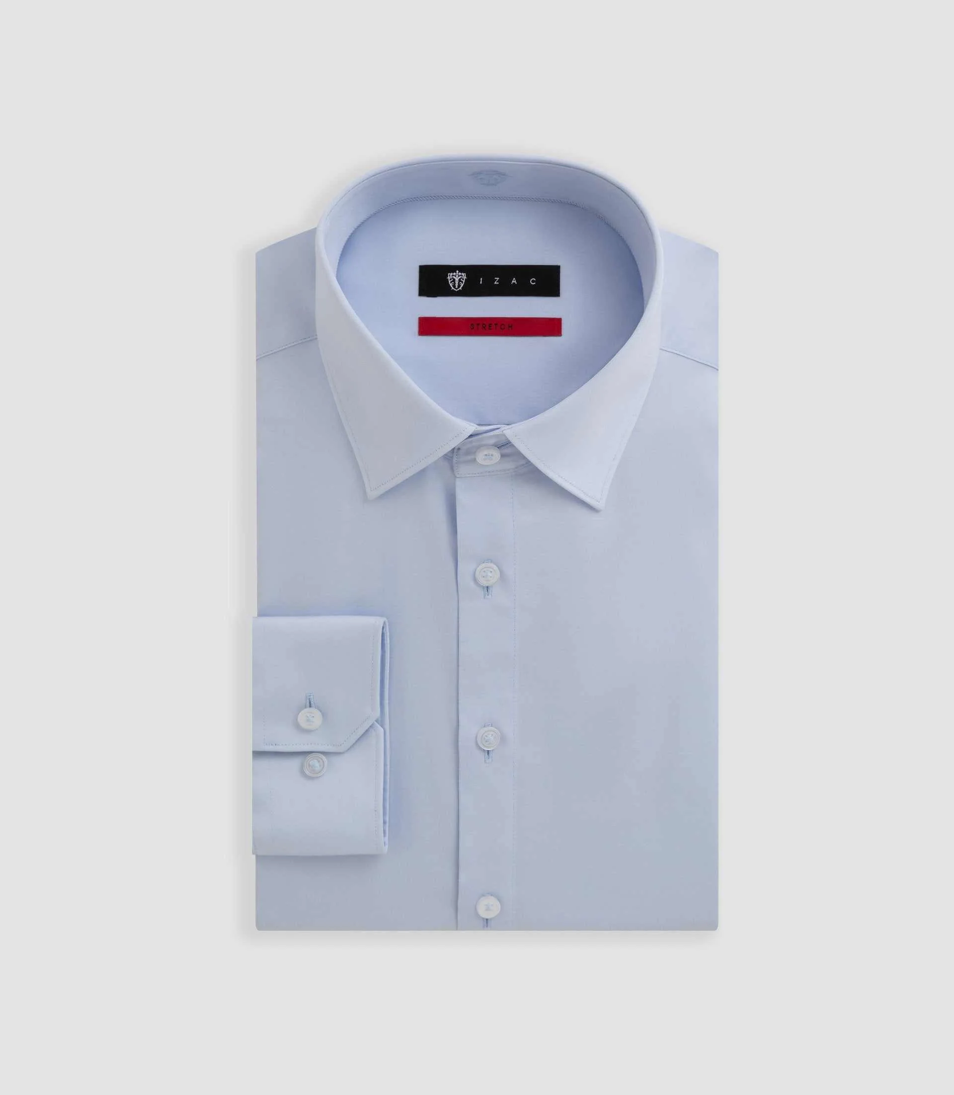 Chemise satin stretch ciel "Sastretchbasic" - Image 3