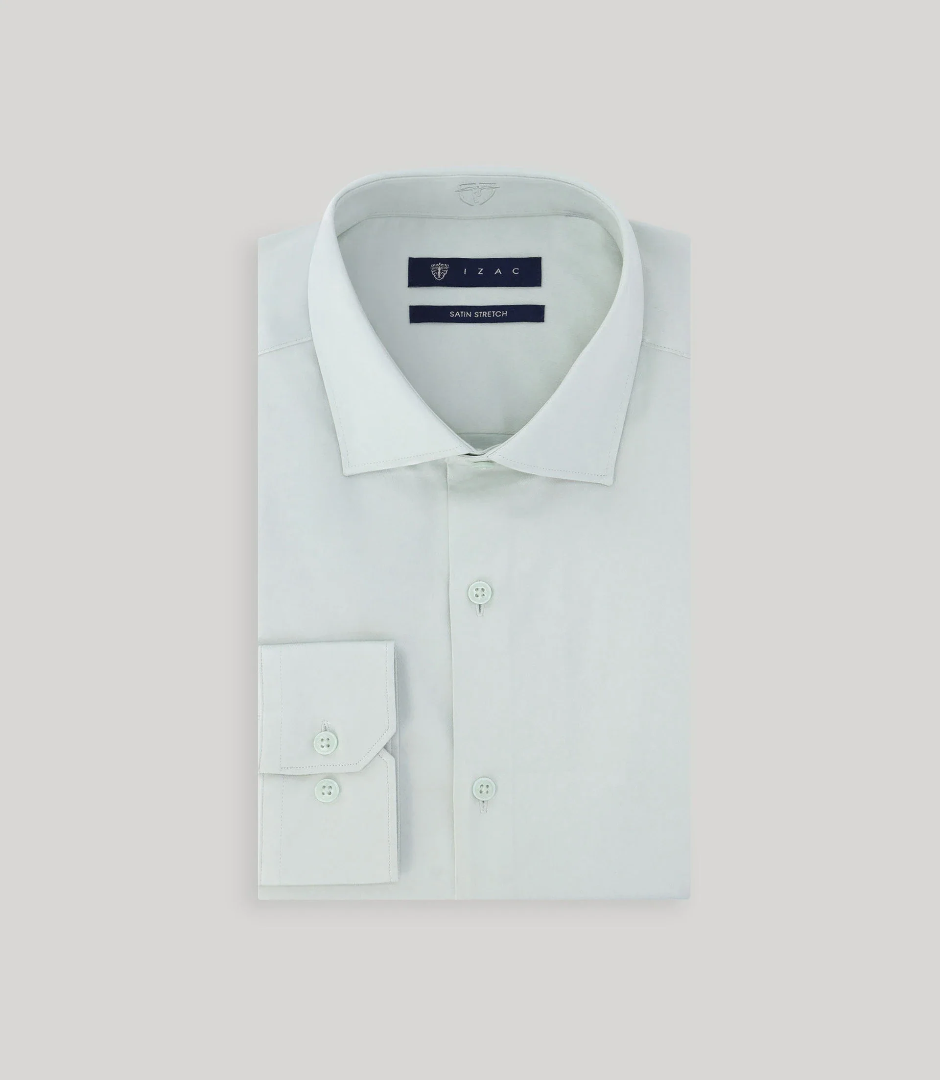 Chemise en satin de coton vert clair
