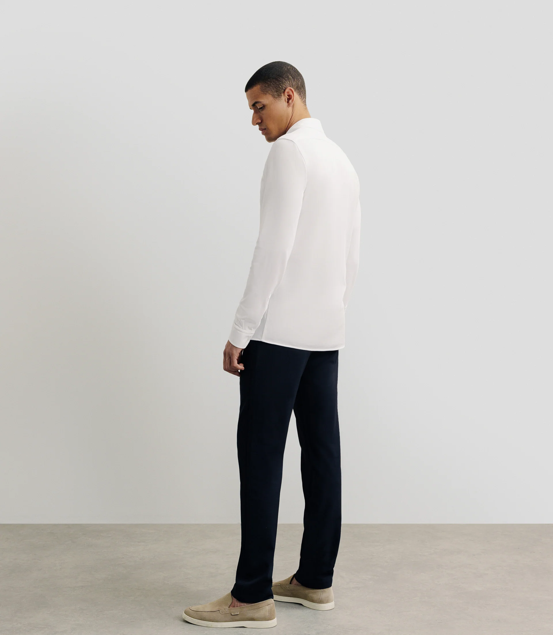 Chemise slim en maille blanche - Image 4