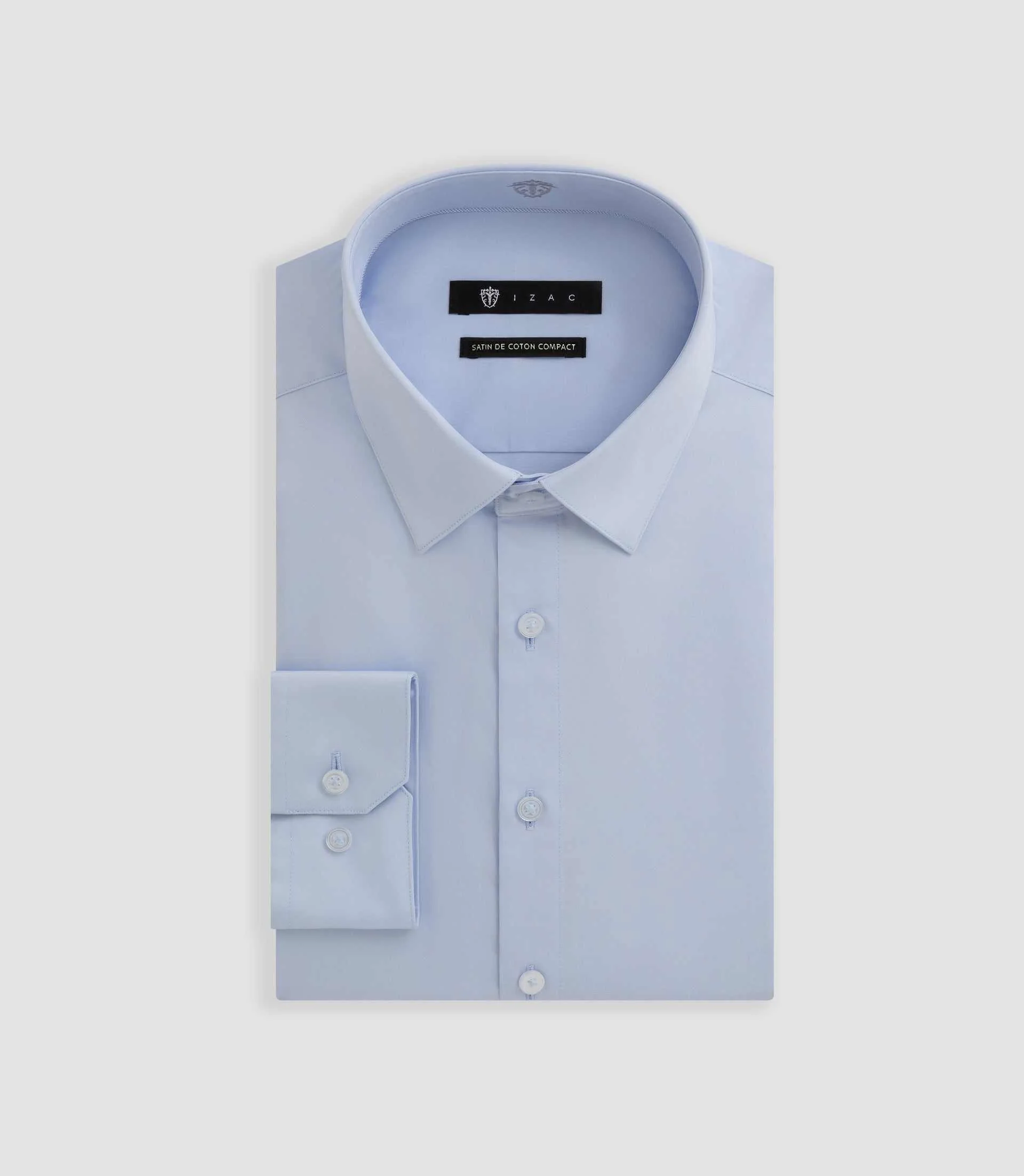Chemise slim en satin de coton ciel SATINSLIM - Image 3