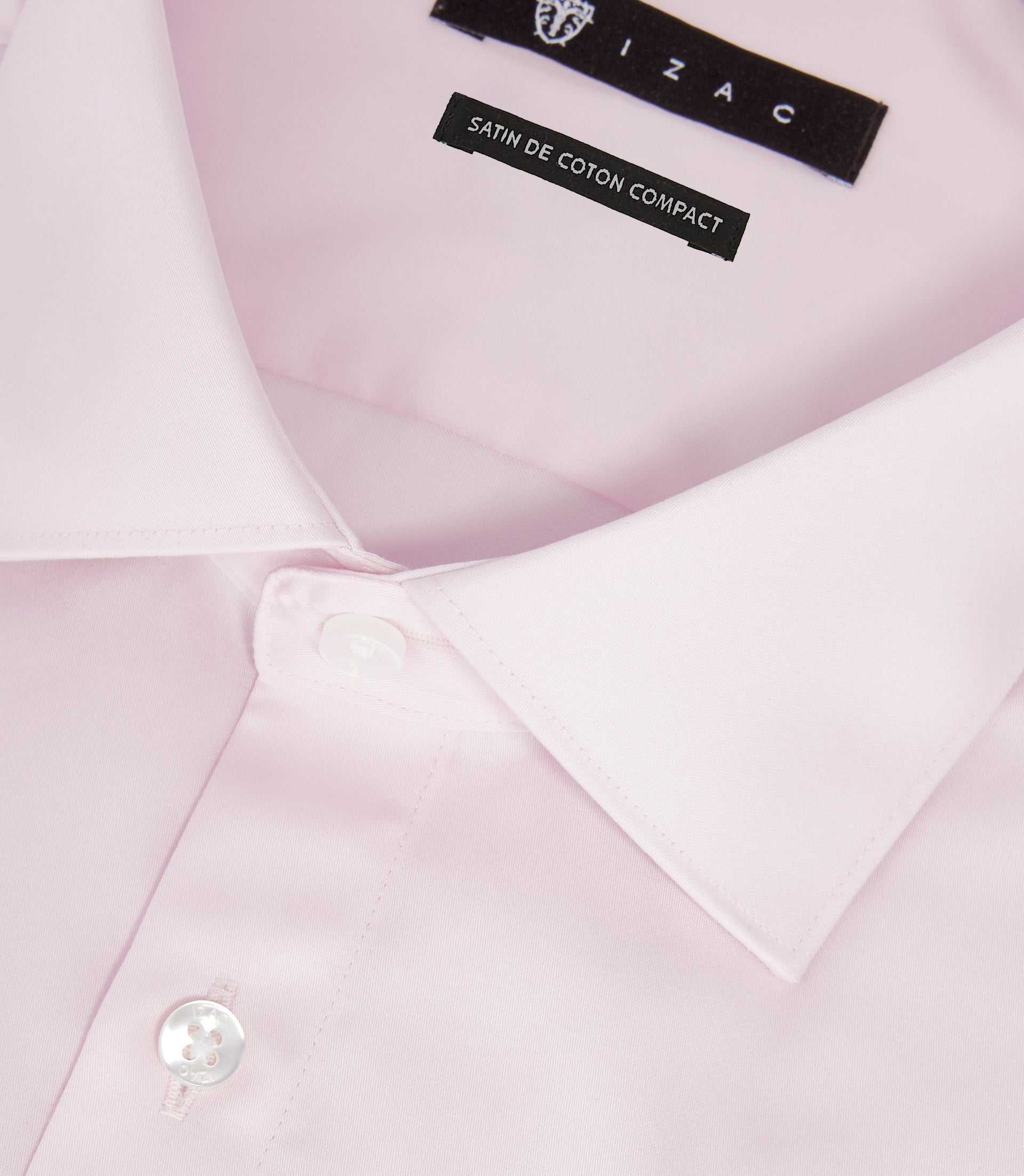 Chemise slim rose "Satinslim" - Image 2
