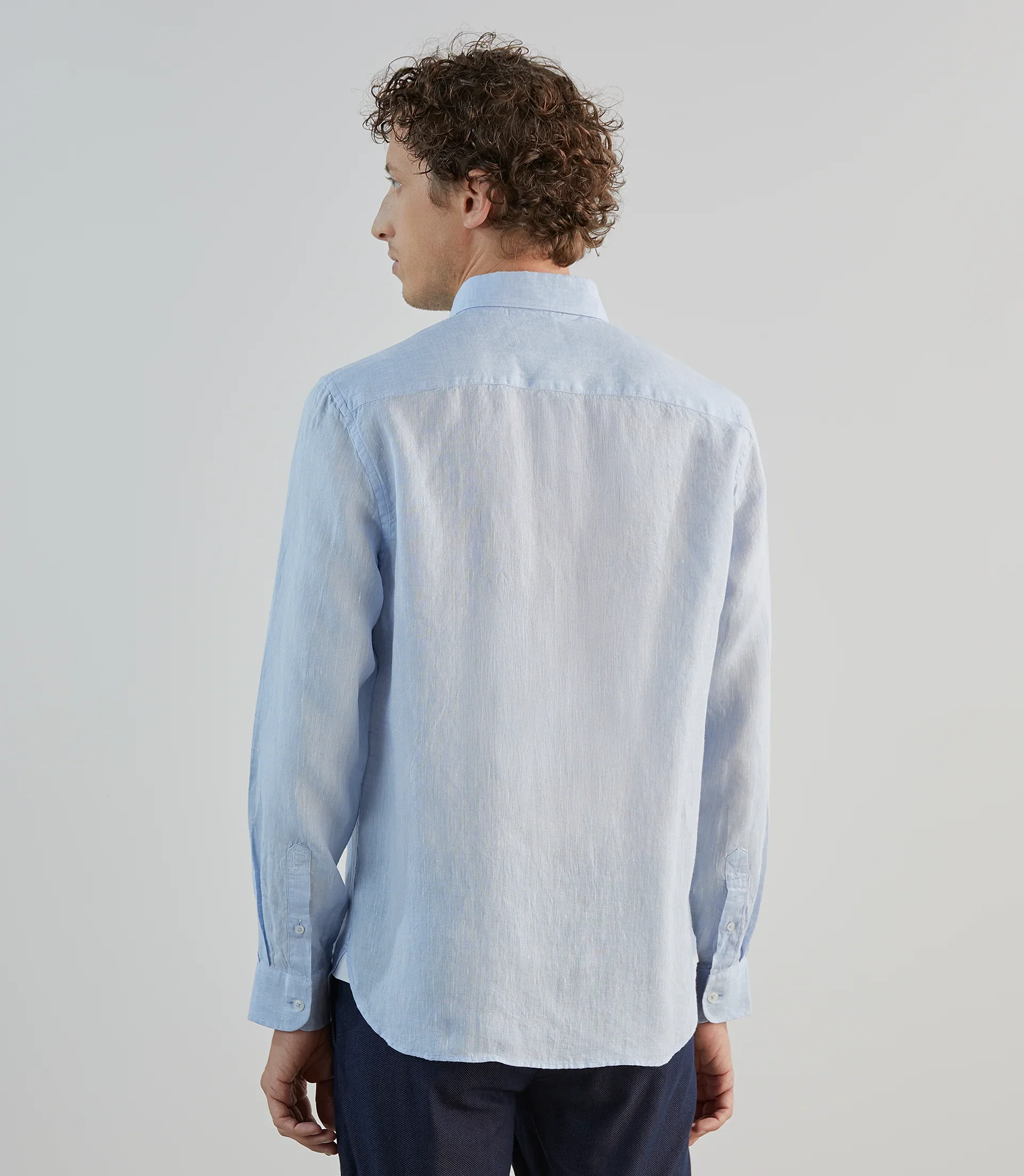 Chemise 100% lin ciel - Image 3