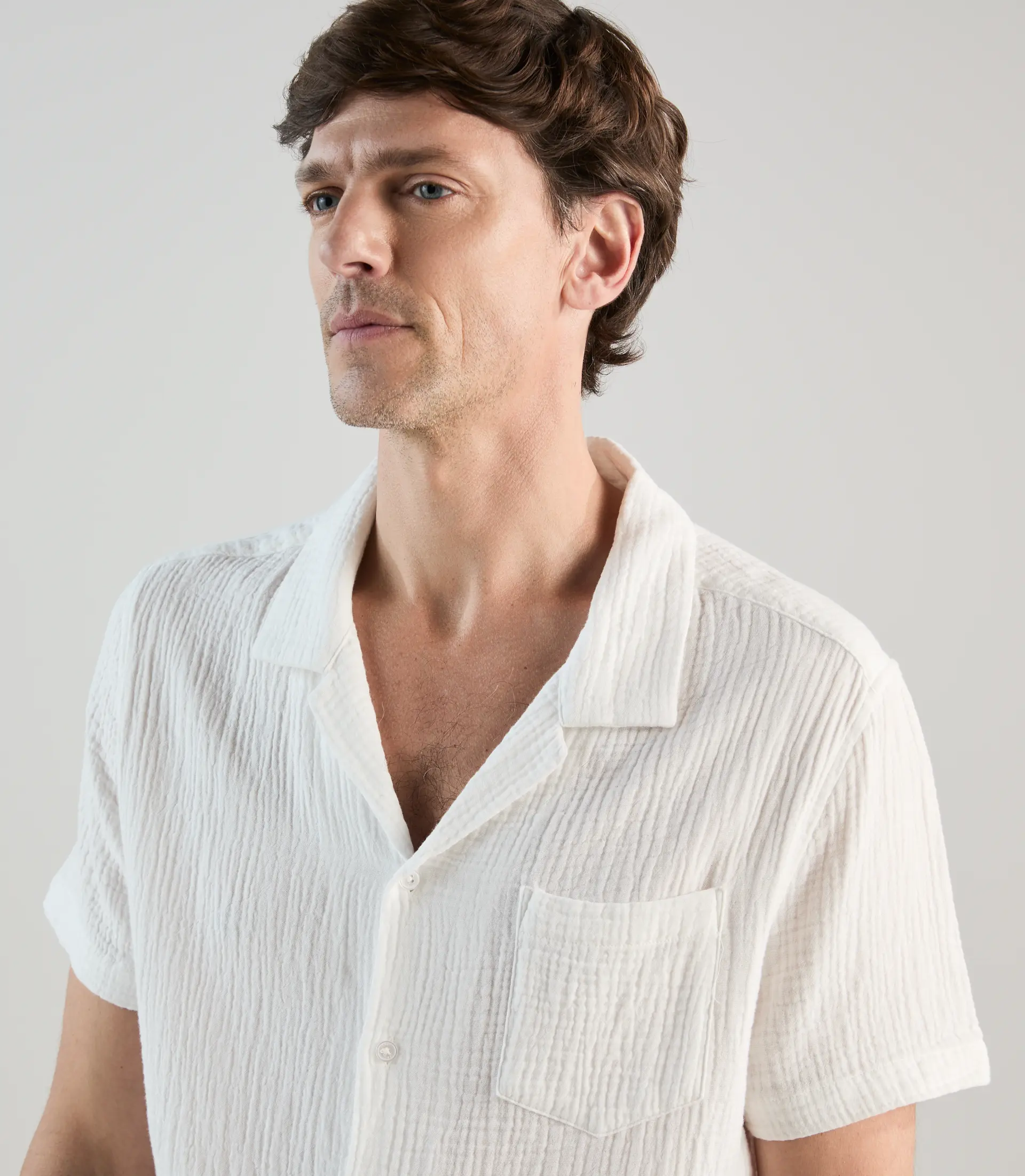 Chemise gaze de coton blanche - Image 2