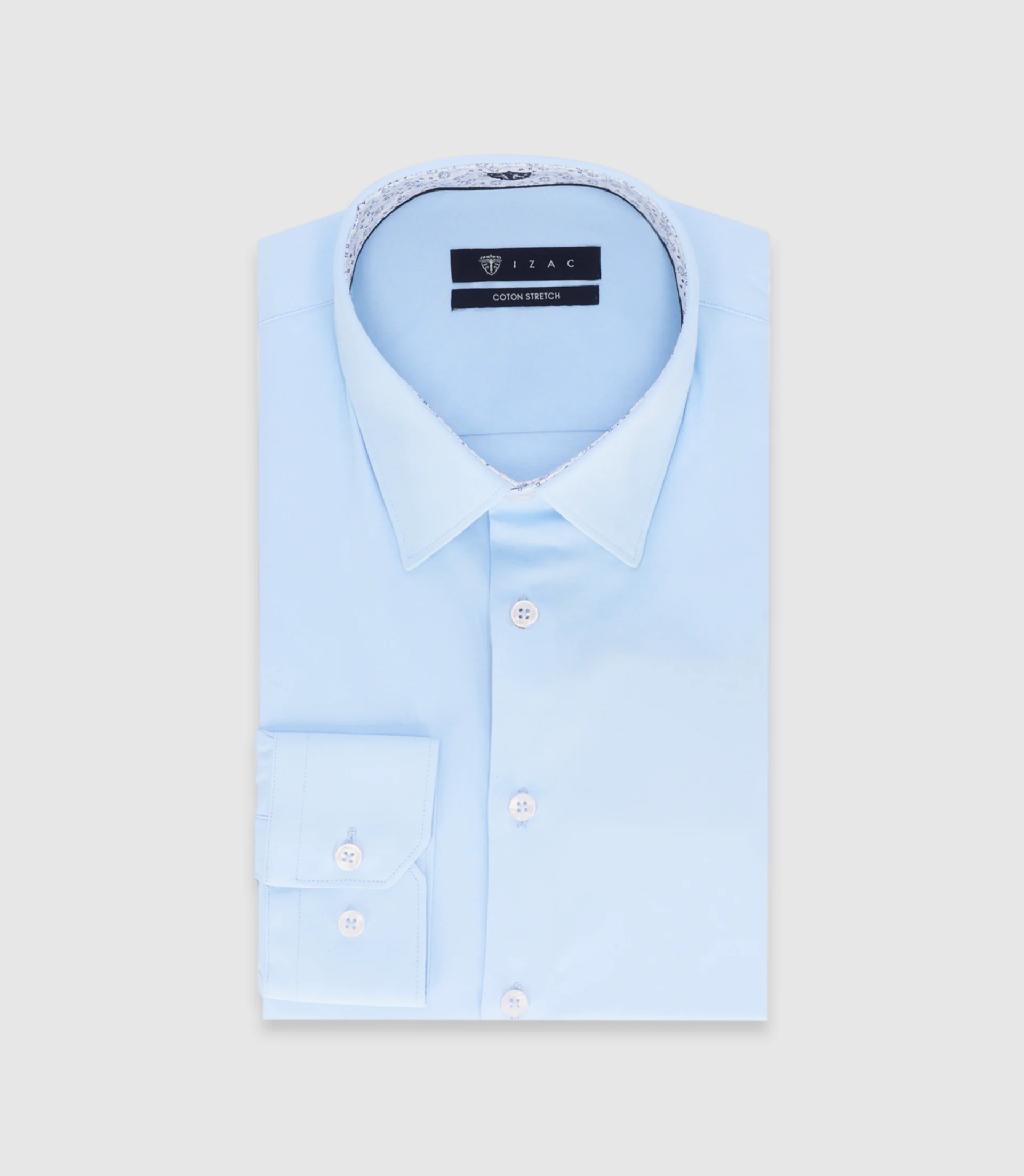 Chemise unie fantaisie ciel MACKYOUT
