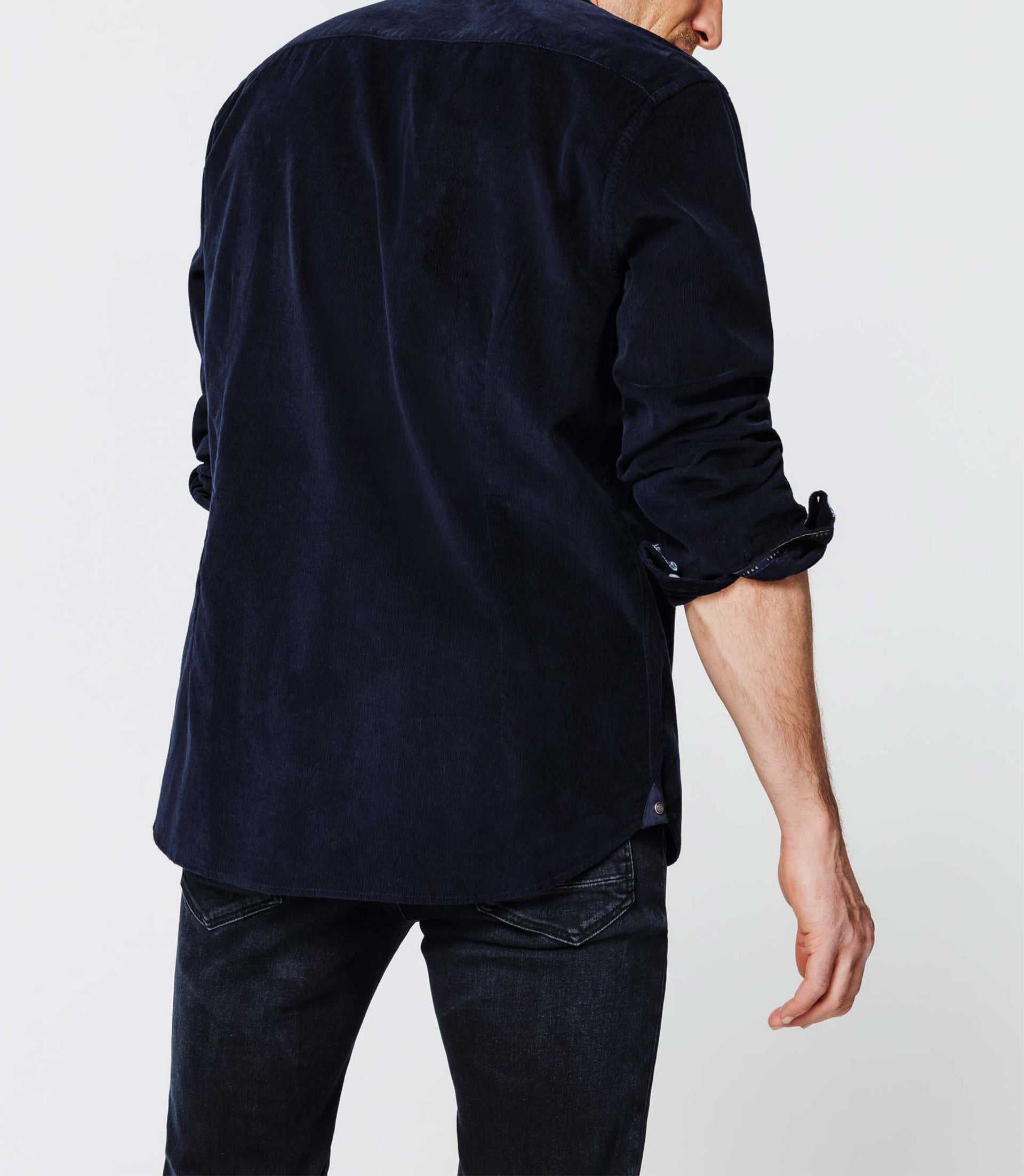 Chemise velours marine - Image 2