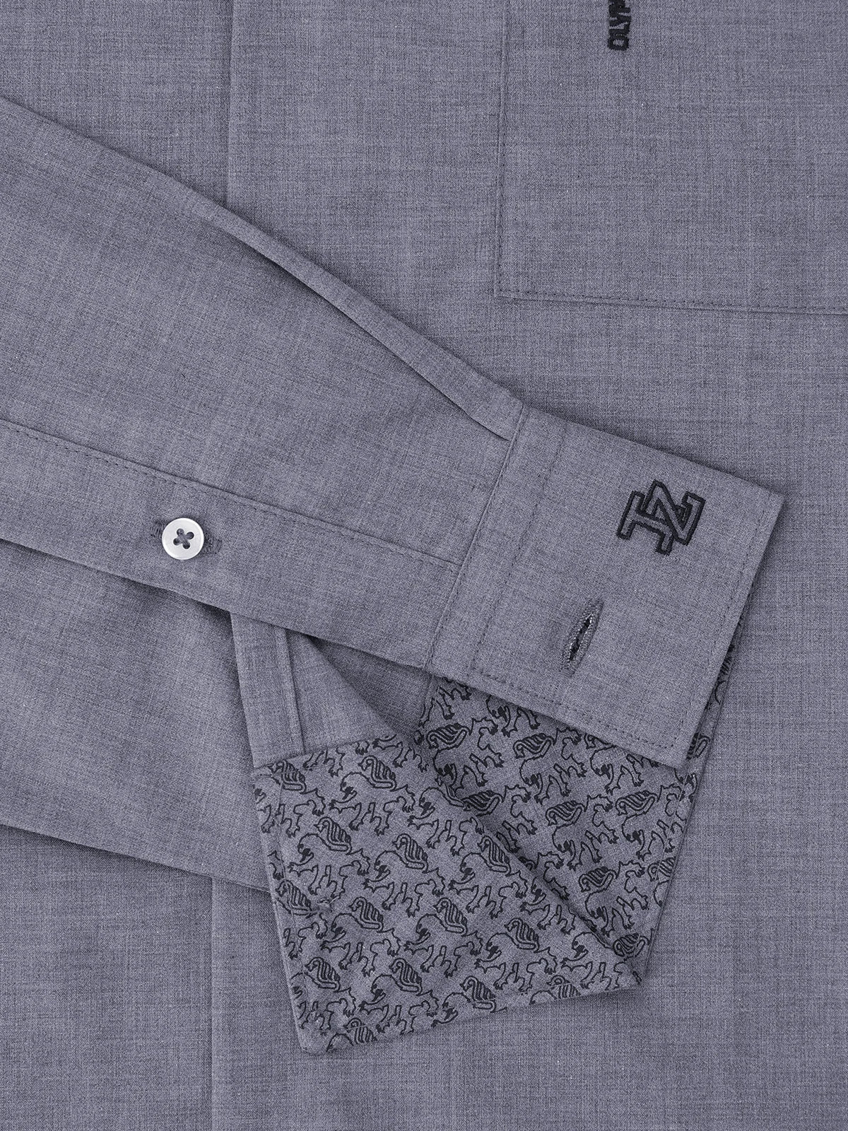 Chemise ville aspect chiné bleu - Image 4
