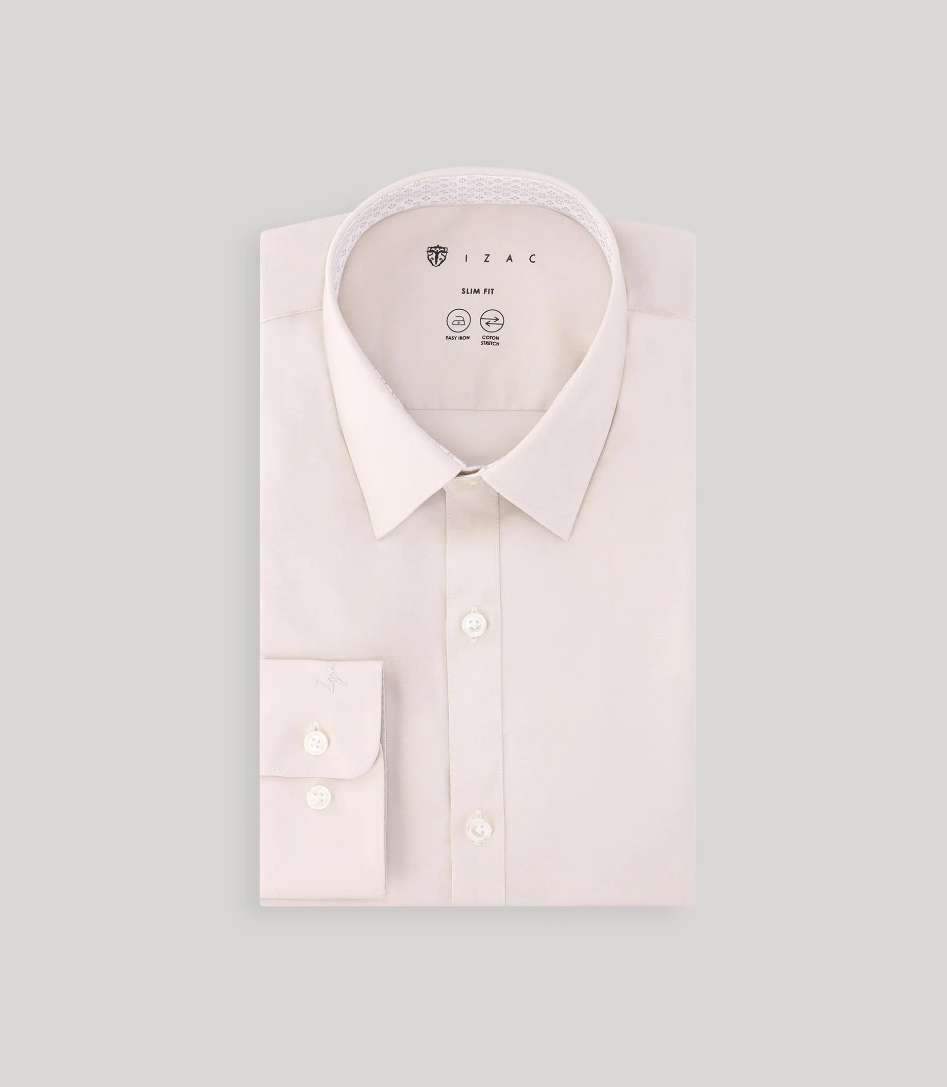 Chemise ville avec coudières beige
