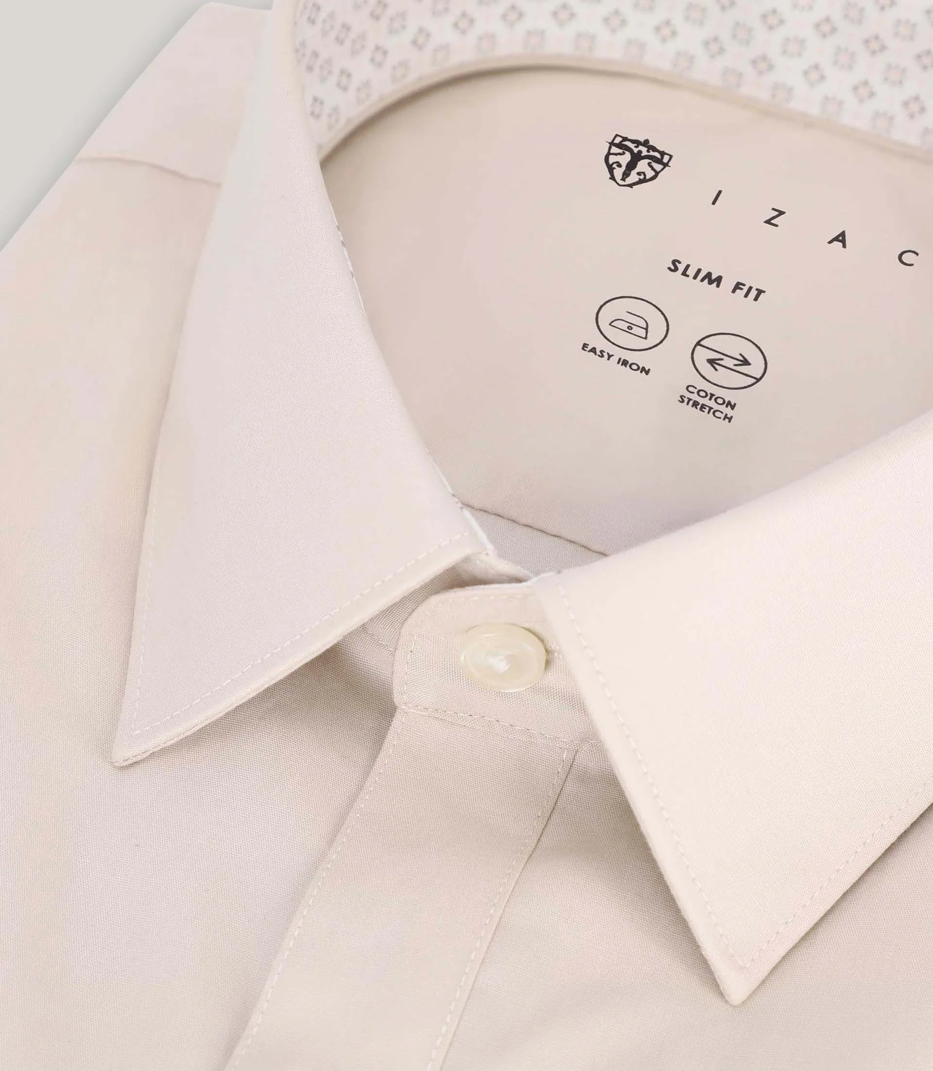 Chemise ville avec coudières beige - Image 2