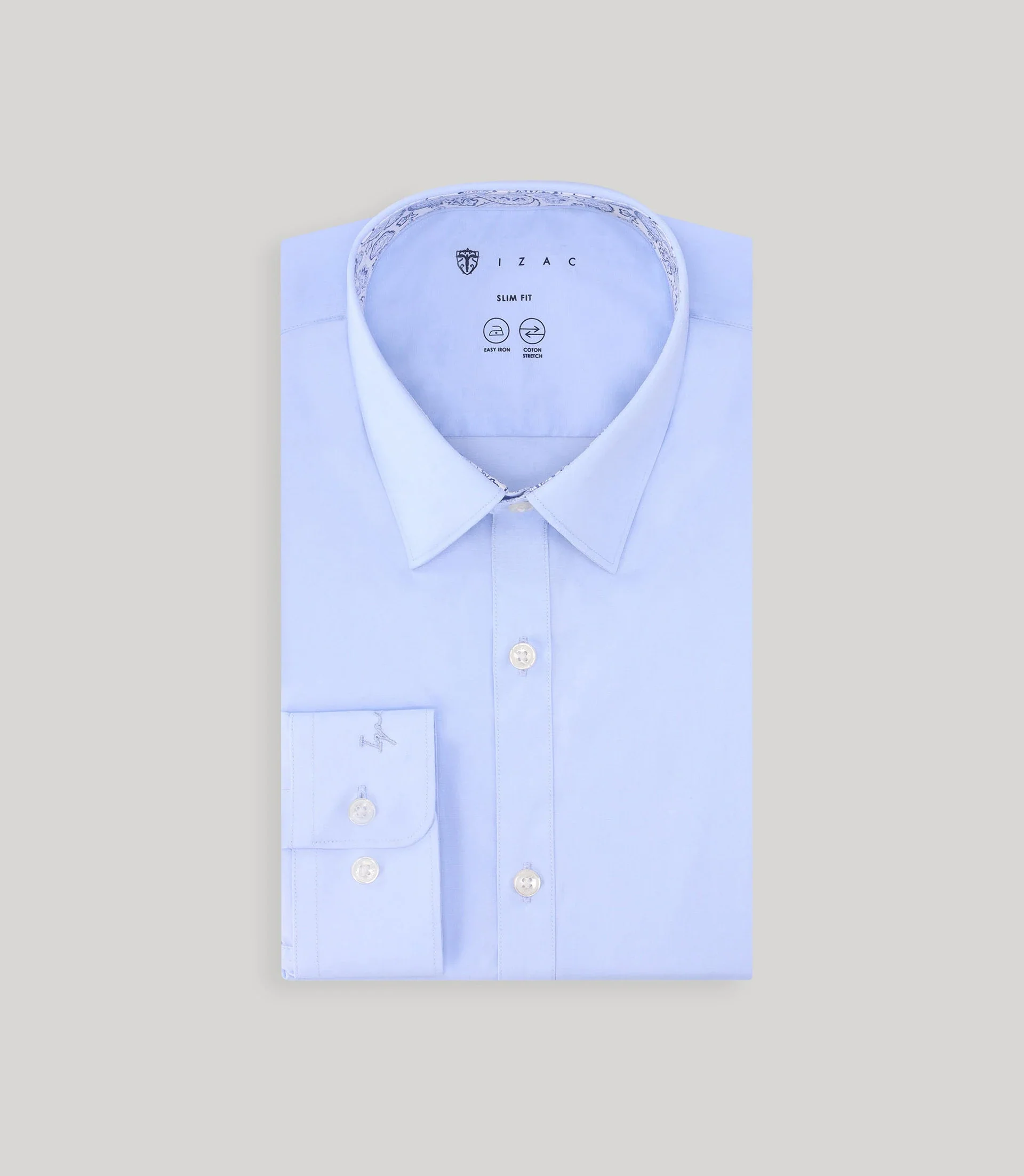 Chemise ville avec coudières ciel - Image 6