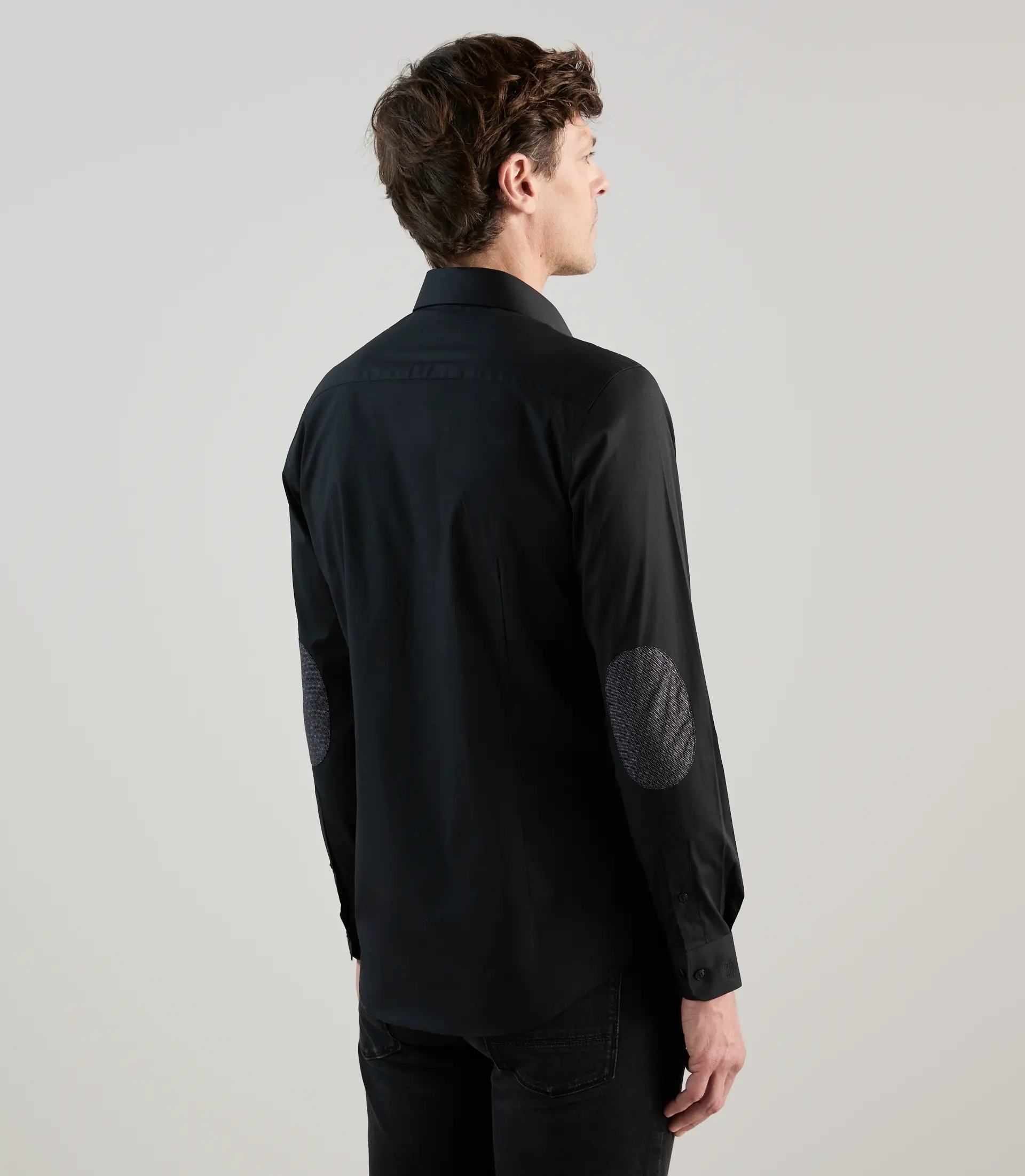 Chemise ville avec coudières noire - Image 3