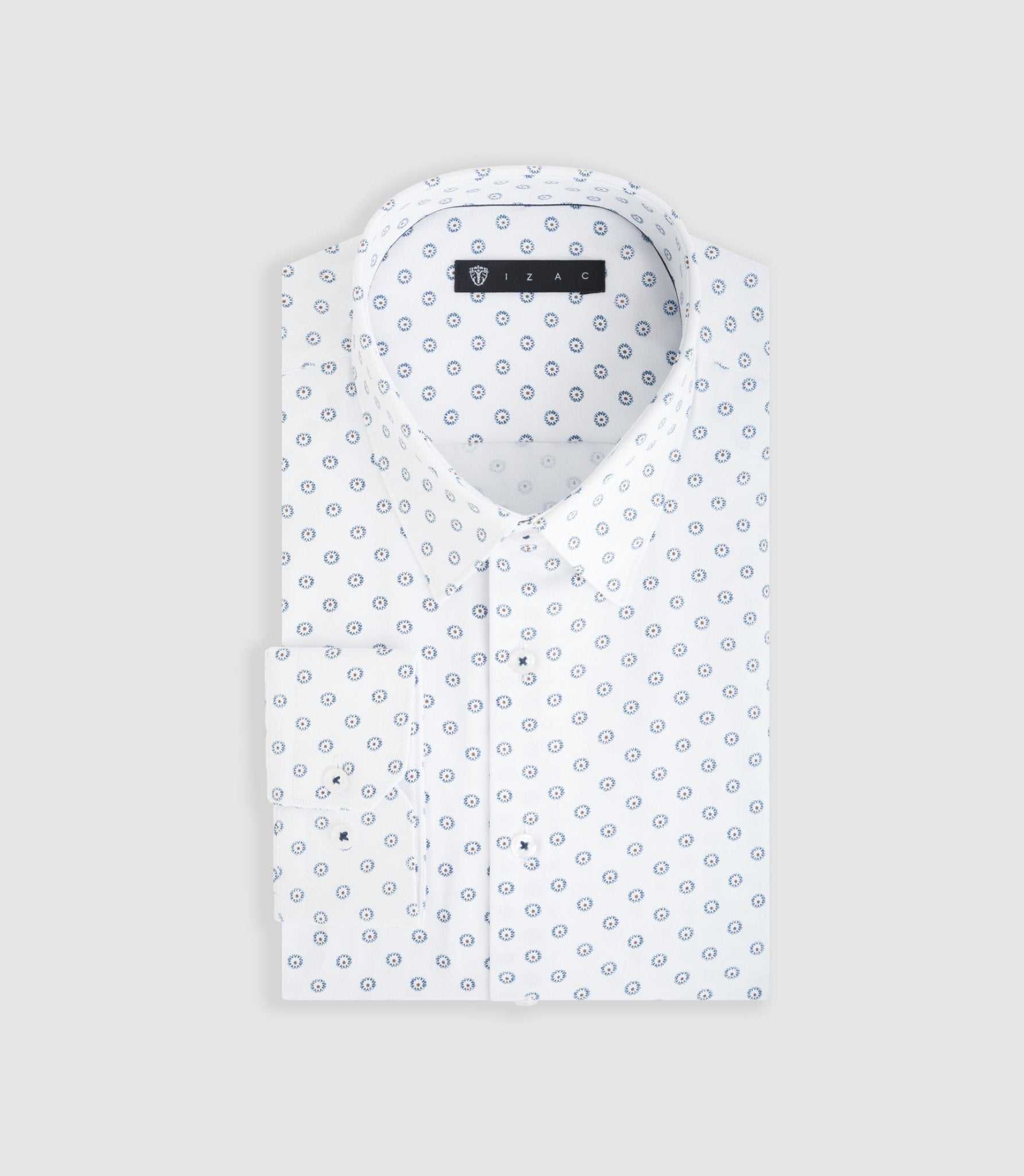 Chemise ville blanche et marine "Difast009" - Image 3