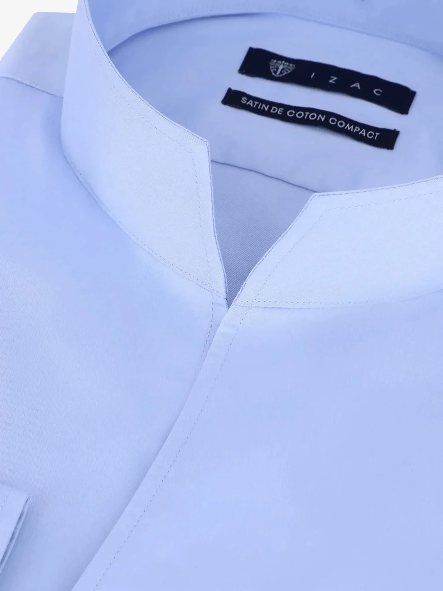 Chemise col philosophe ciel - Image 2