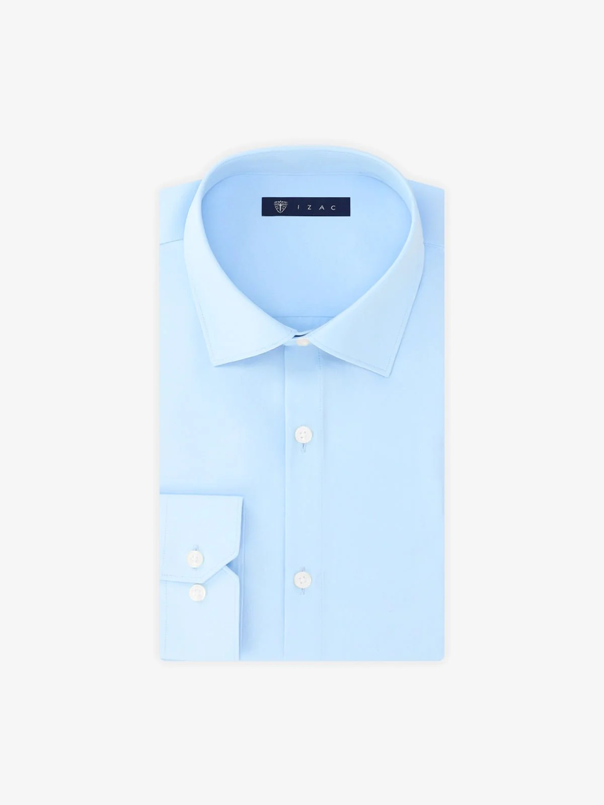Chemise ville en satin ciel