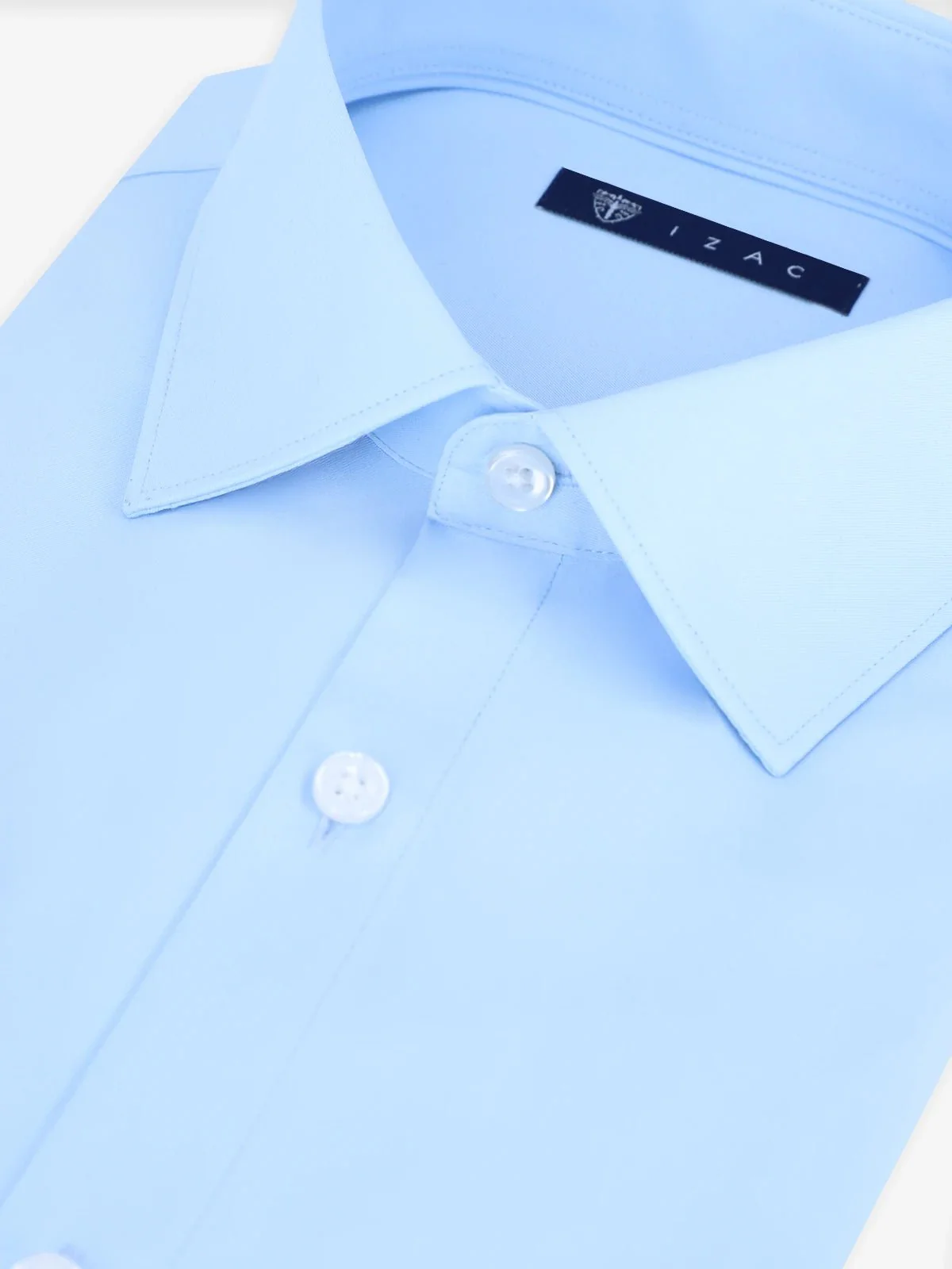 Chemise ville en satin ciel - Image 2