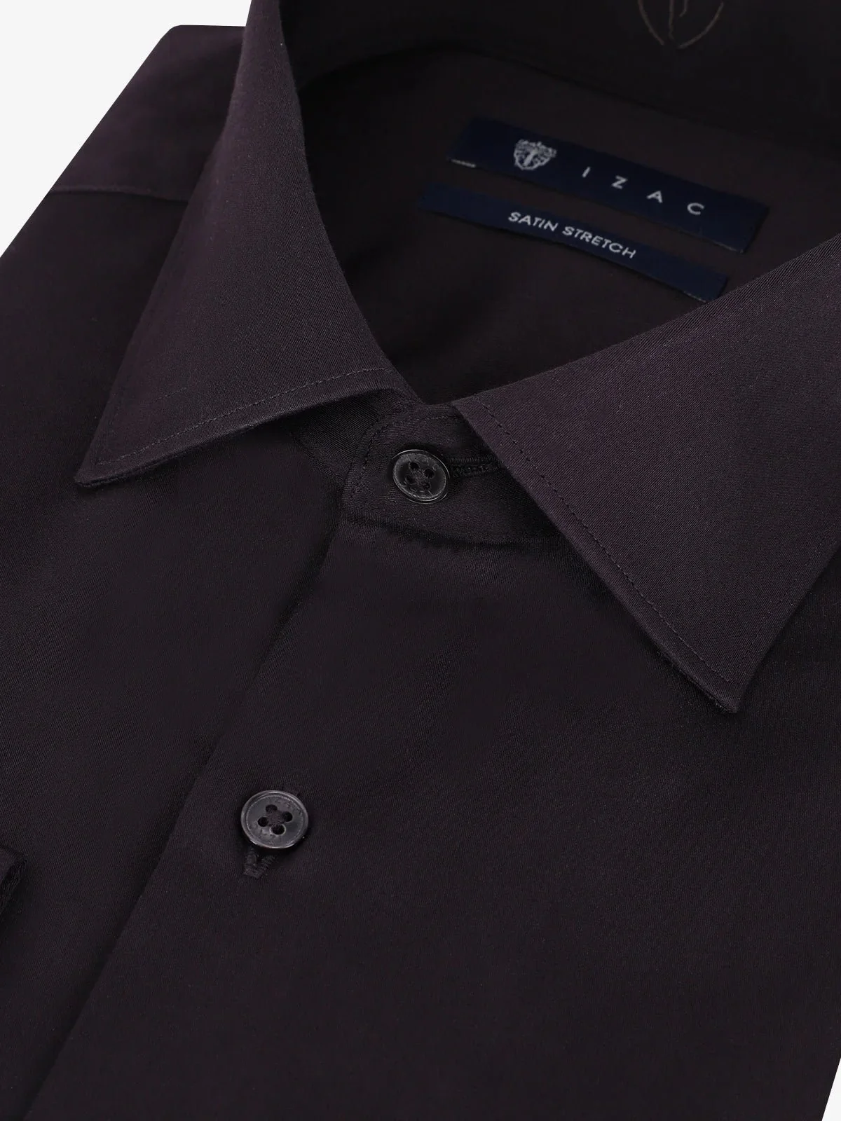 Chemise ville en satin de coton bordeau - Image 2