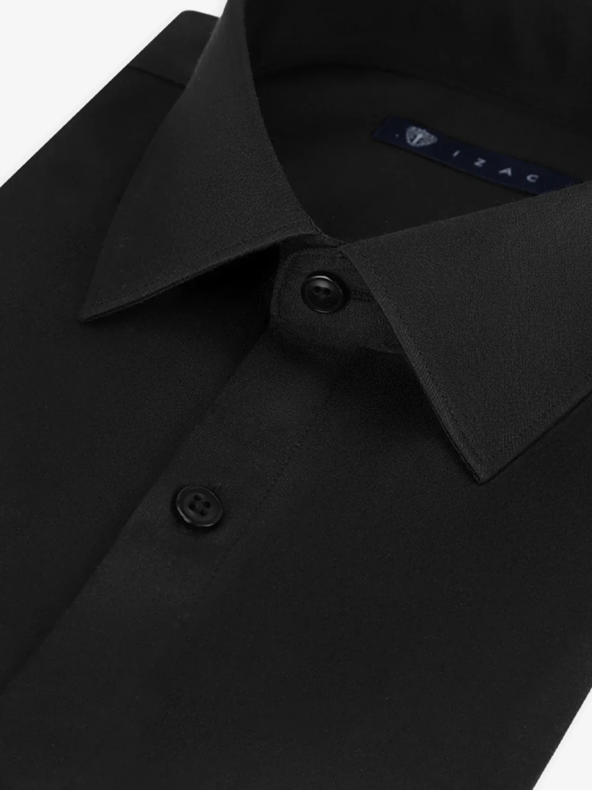 Chemise ville en satin noire - Image 2