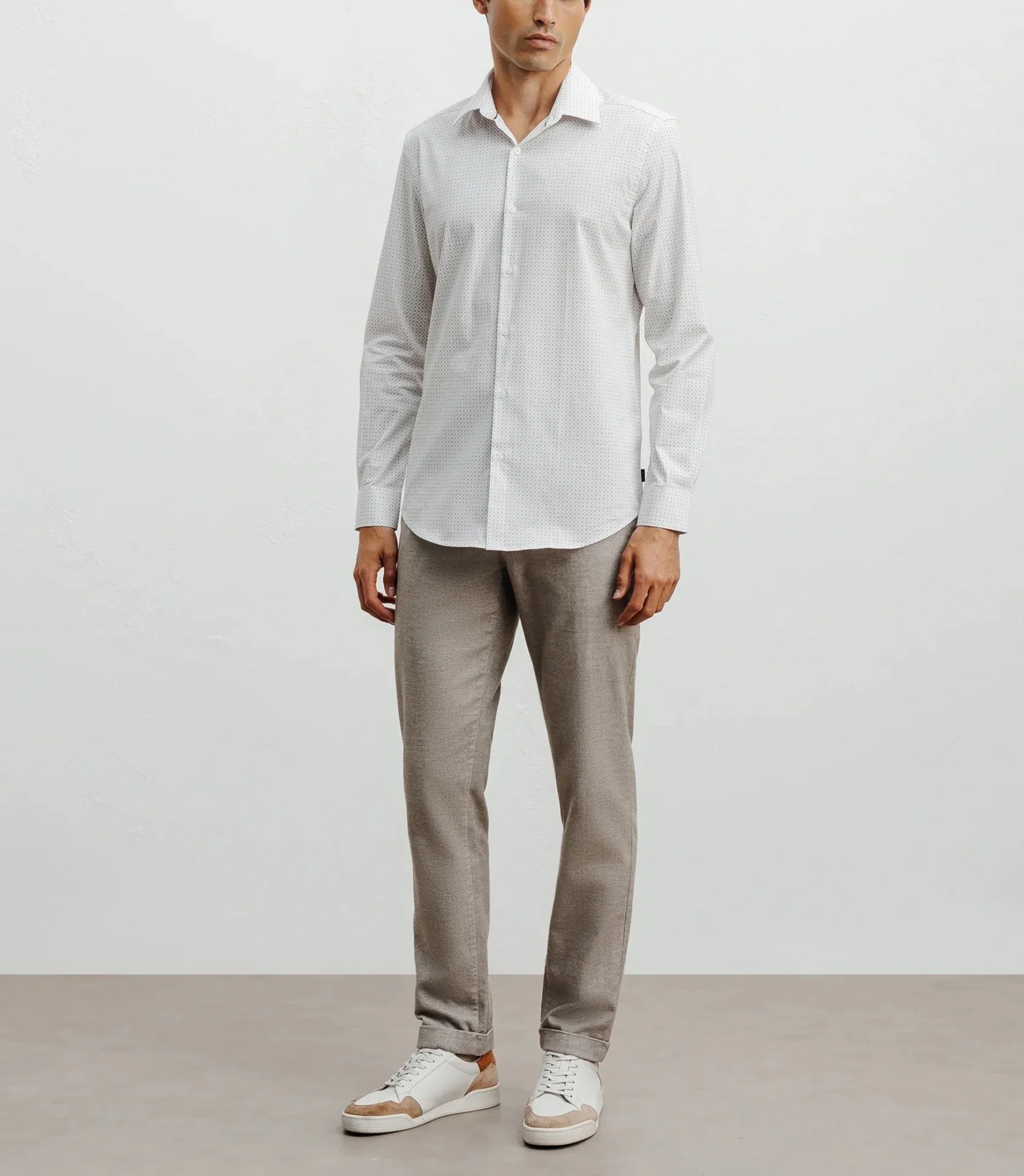 Chemise ville imprimée beige - Image 3