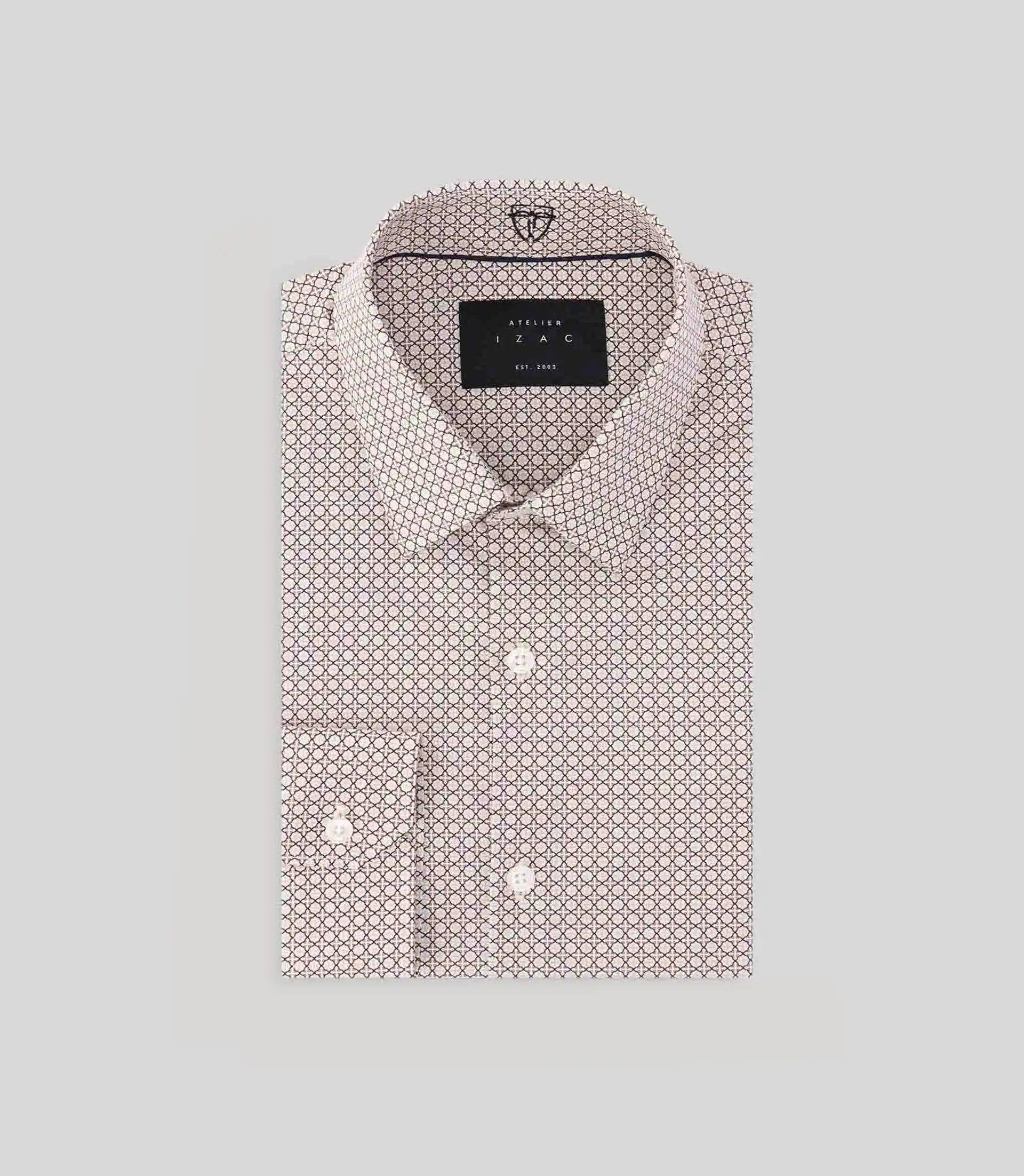 Chemise fantaisie beige - Image 6