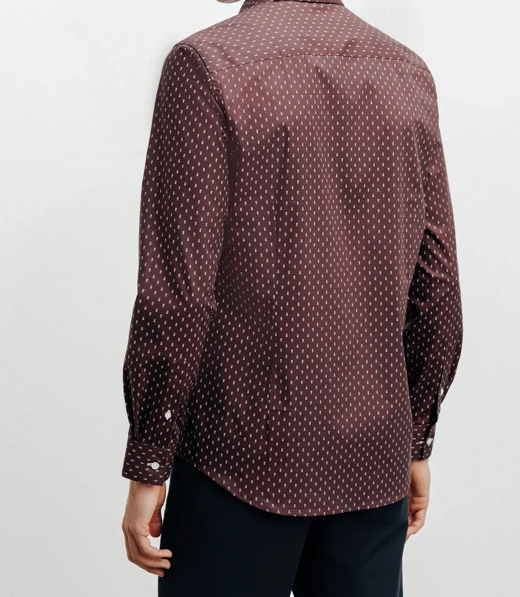 Chemise ville imprimée bordeau - Image 4