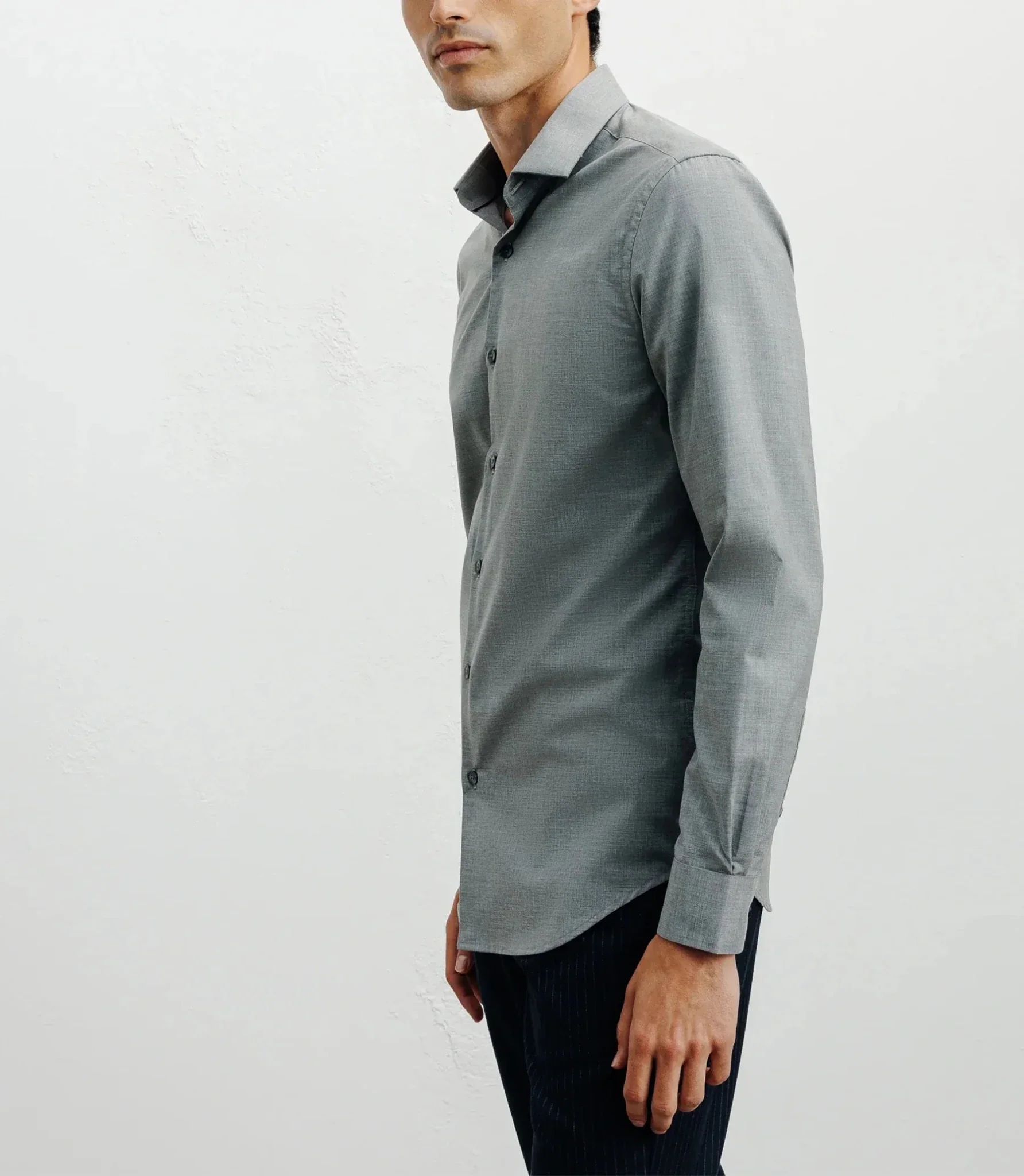 Chemise ville imprimée grise