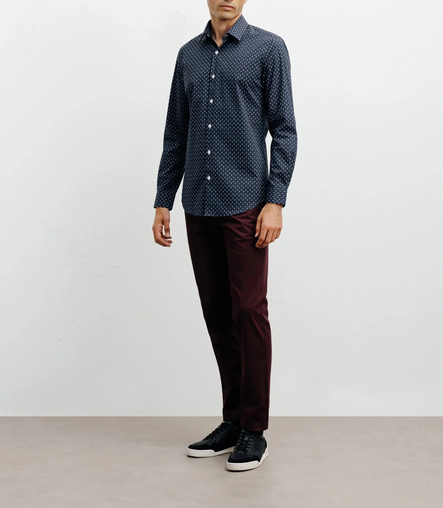 Chemise ville imprimée marine - Image 3