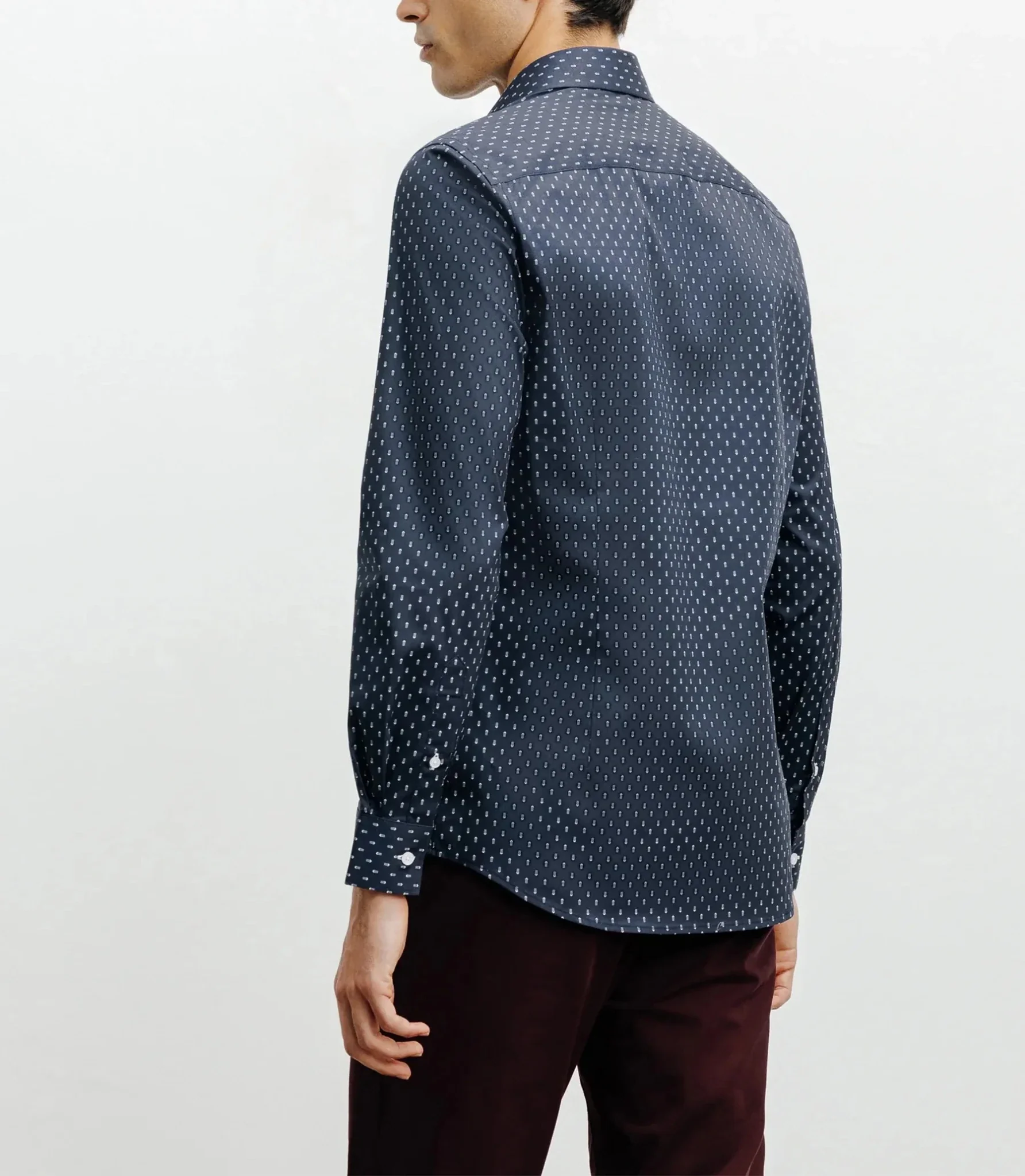 Chemise ville imprimée marine - Image 4