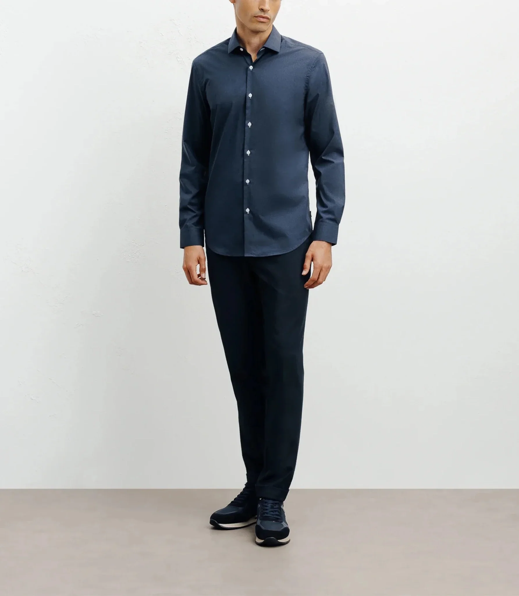 Chemise ville imprimée marine - Image 3