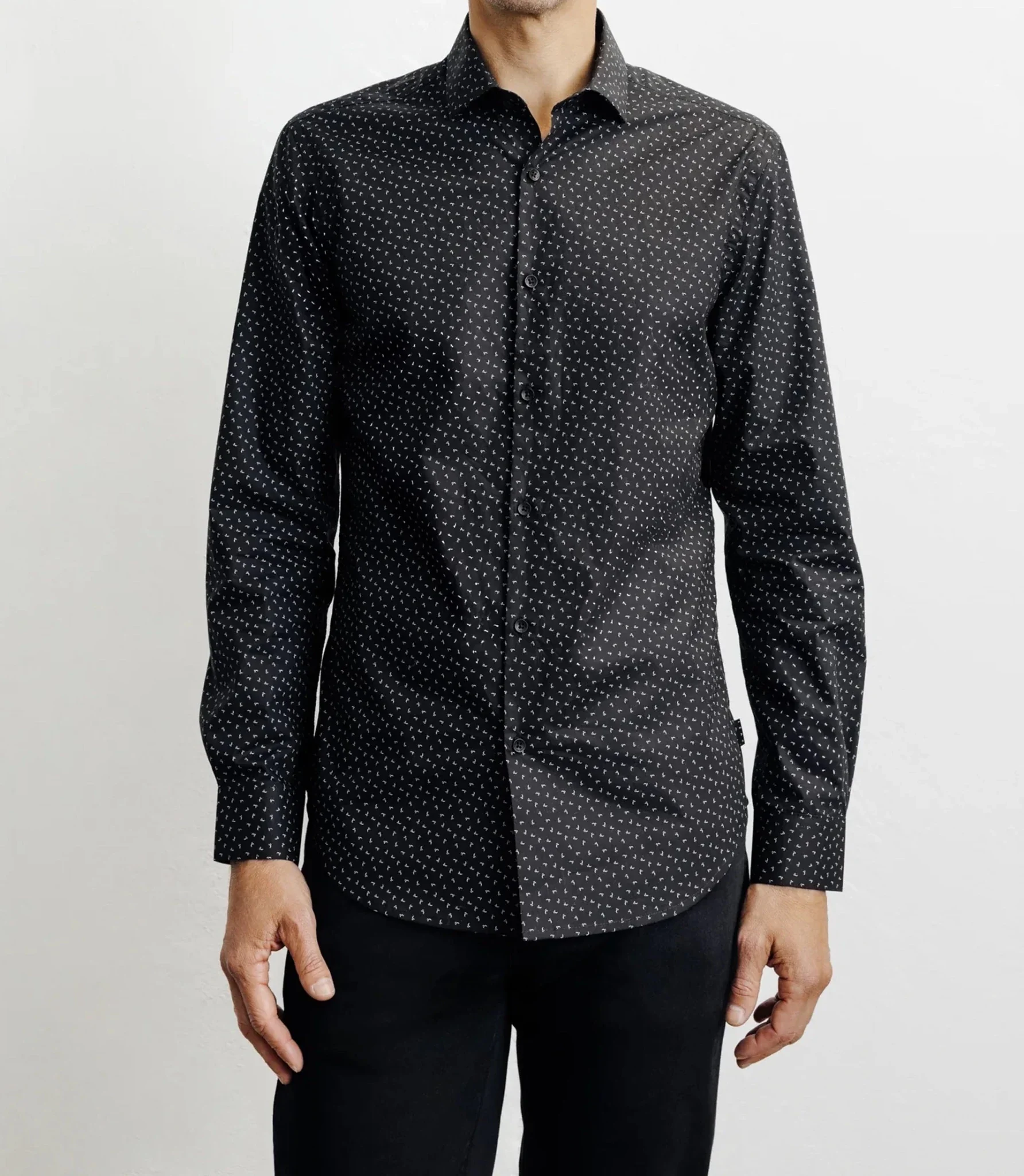 Chemise ville imprimée noire