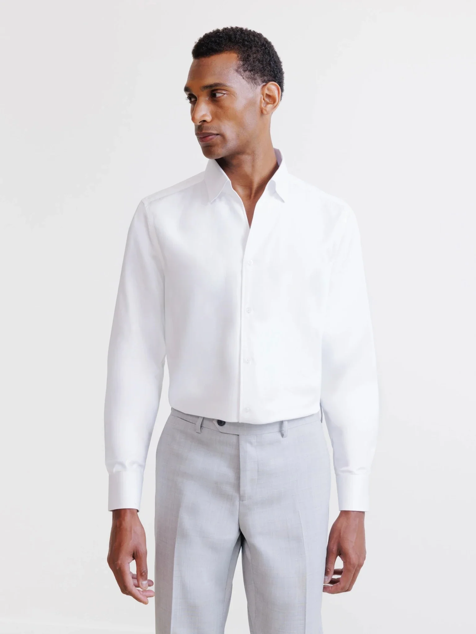 Chemise ville col ouvert blanche