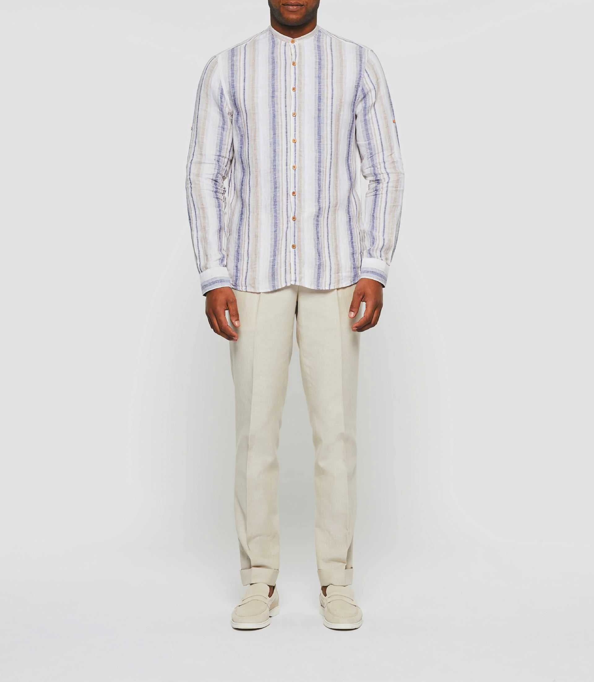 Chemise casual beige "Kabosa" - Image 4
