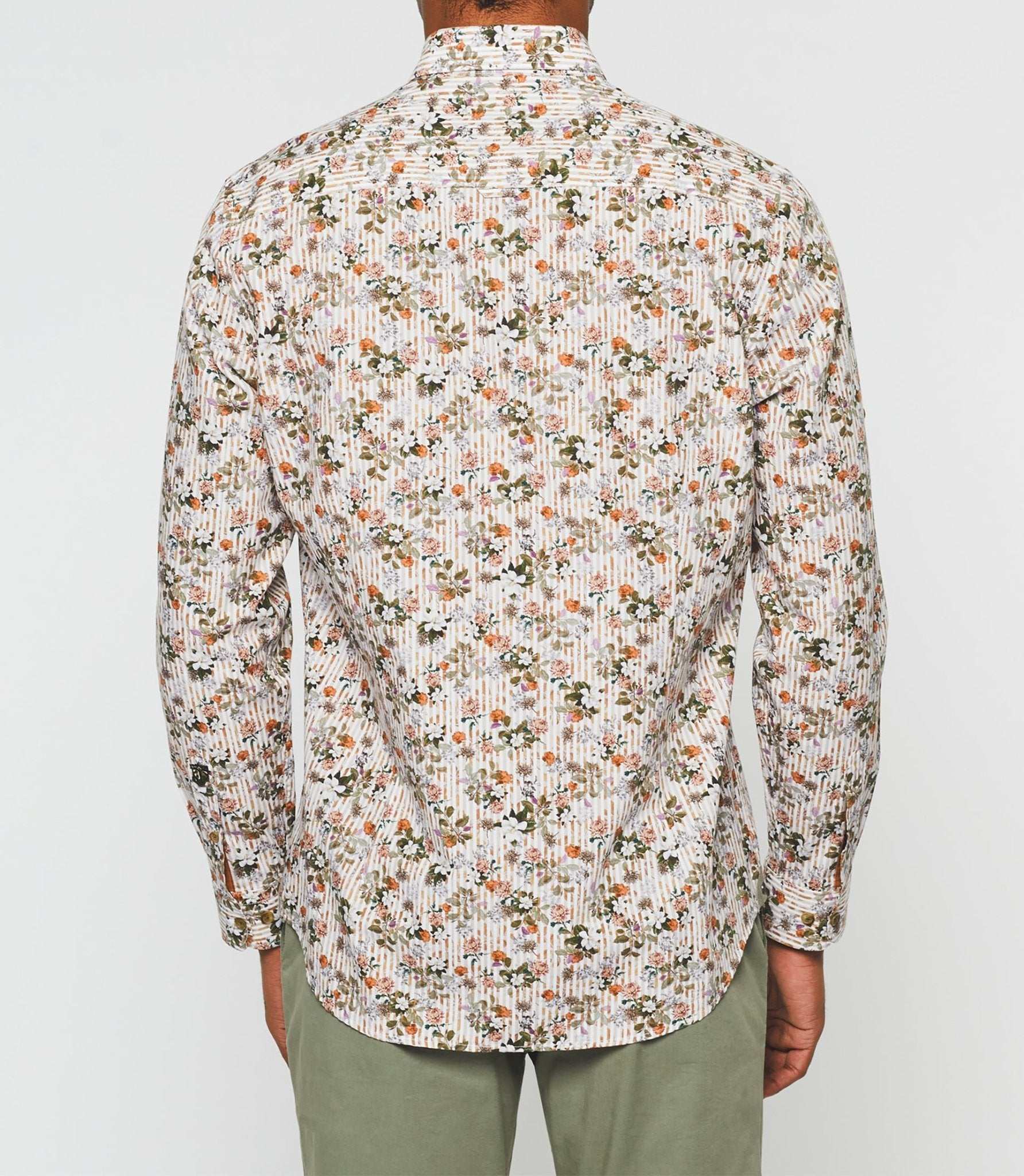 Chemise casual imprimée beige kaki "Kalidor" - Image 5