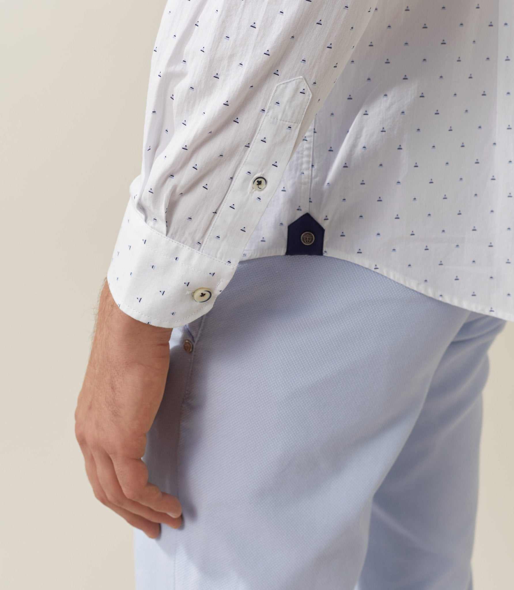 Chemise casual blanche "Tenuto" - Image 5