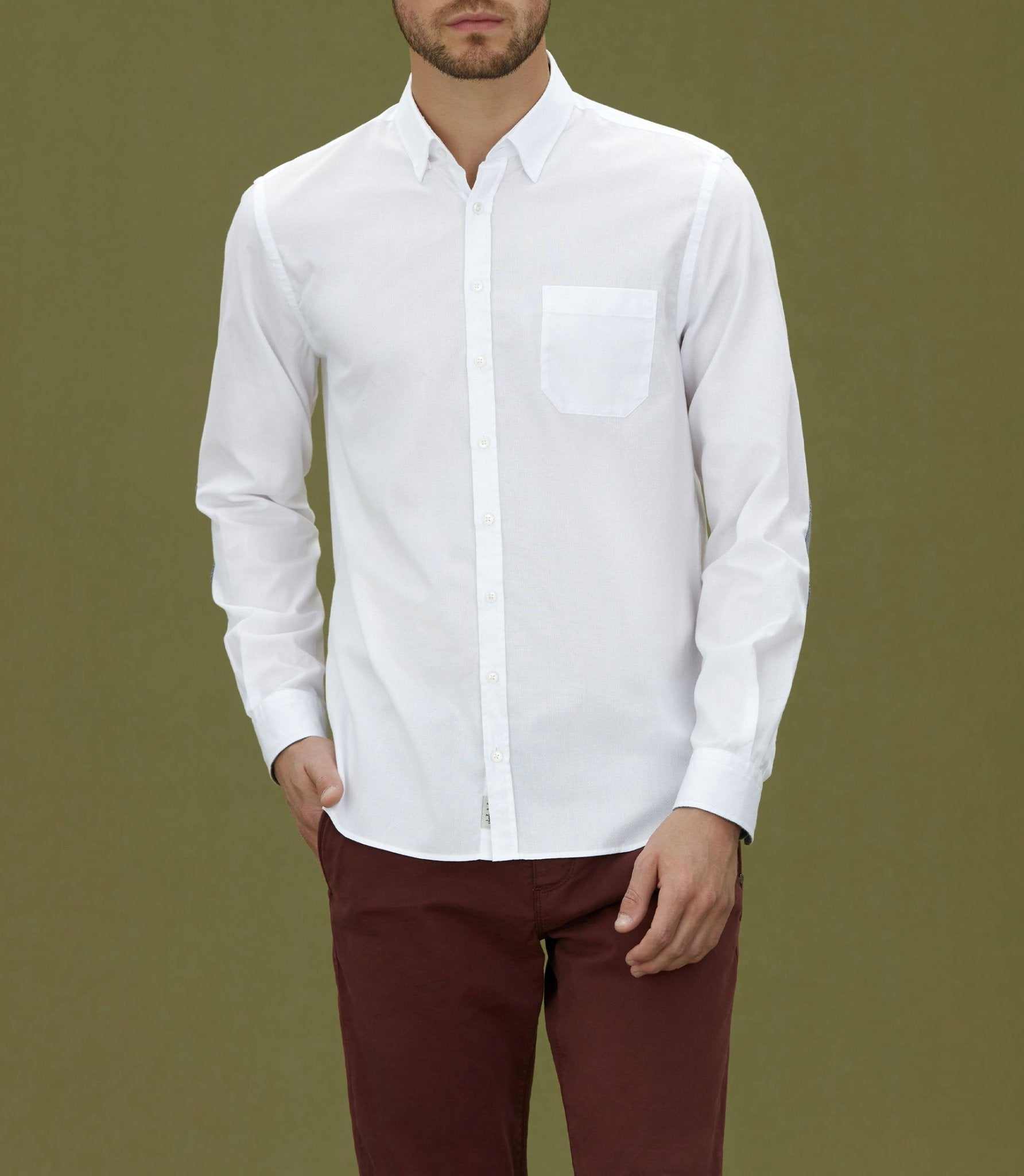 Chemise casual en coton blanc "Minas" - Image 3
