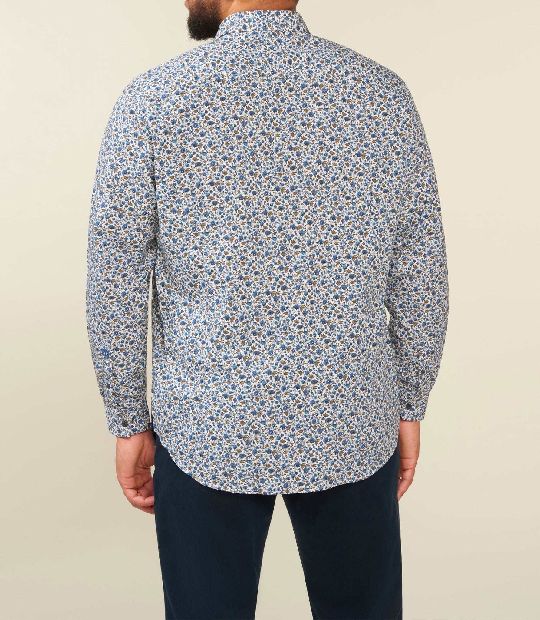 Chemise casual à imprimé bleu JOANIBT - Image 3