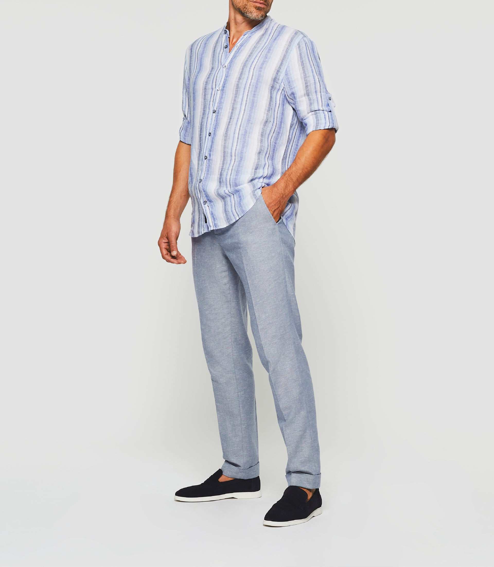 Chemise casual bleu ciel "Kabosa" - Image 3