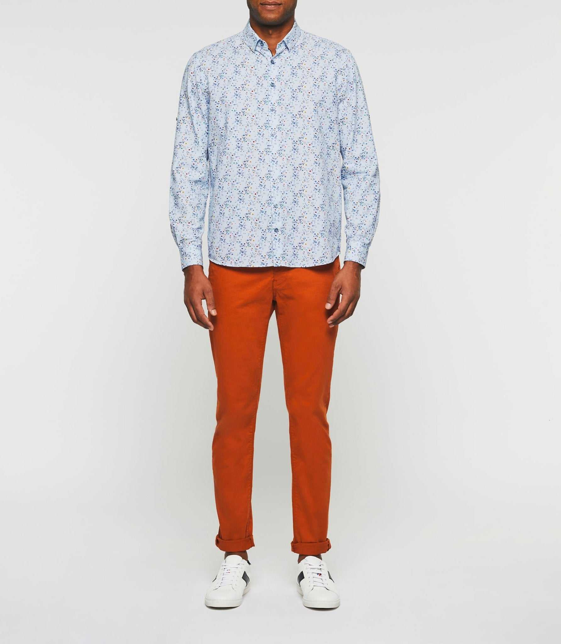 Chemise casual à imprimé bleu ciel "Kyrian"