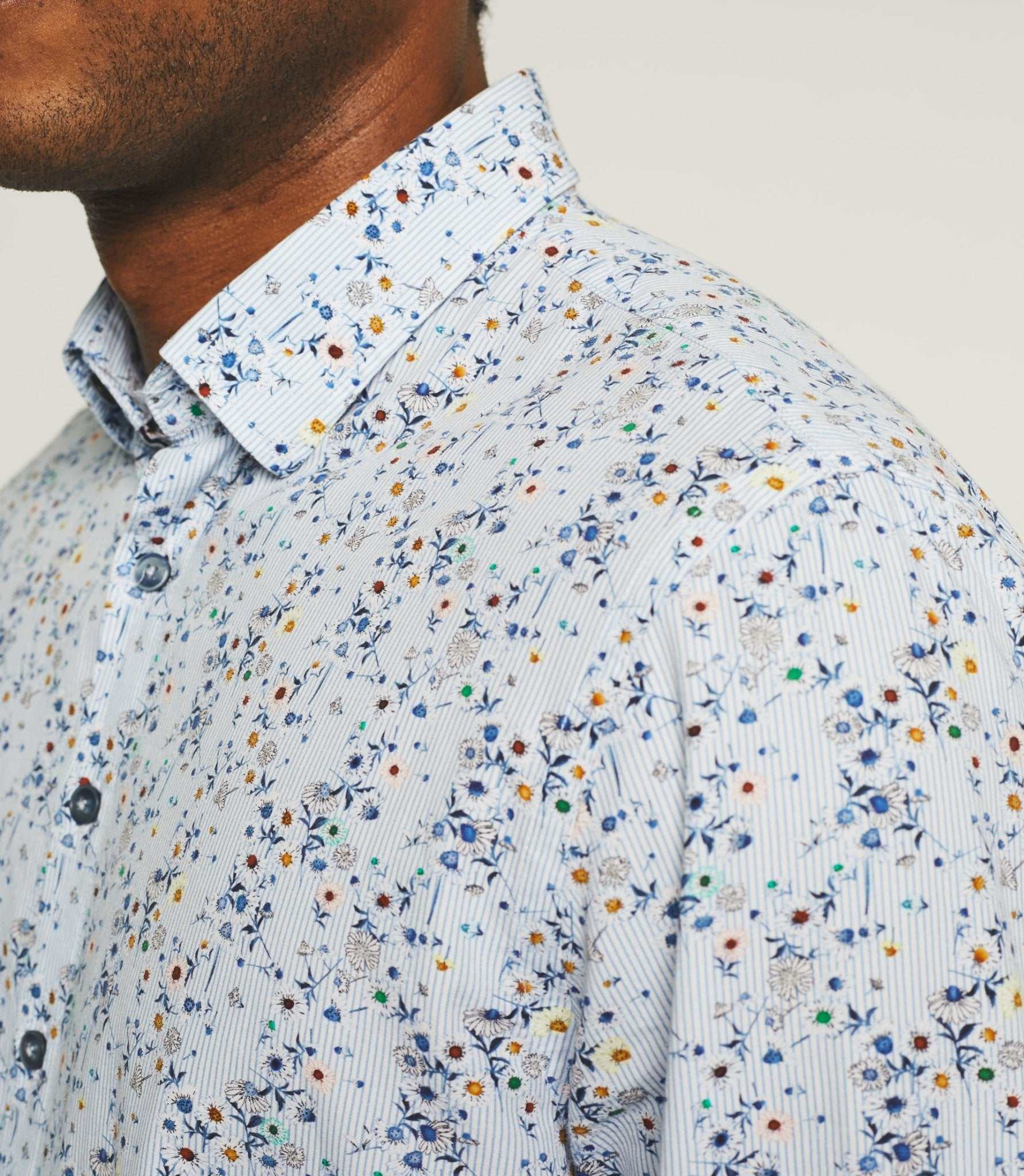Chemise casual à imprimé bleu ciel "Kyrian" - Image 2