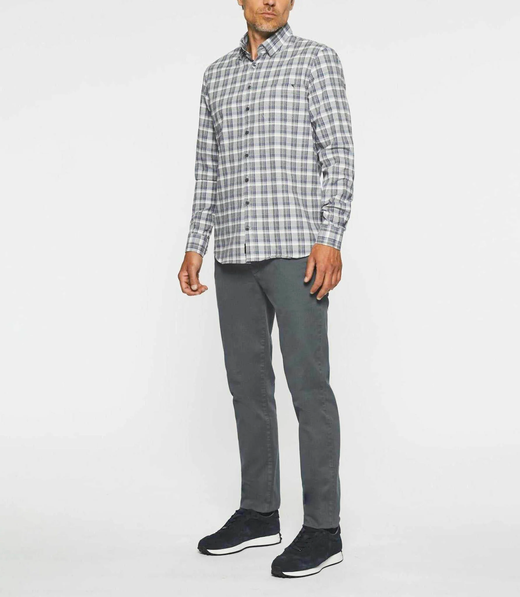 Chemise casual à carreaux gris JELLY - Image 4