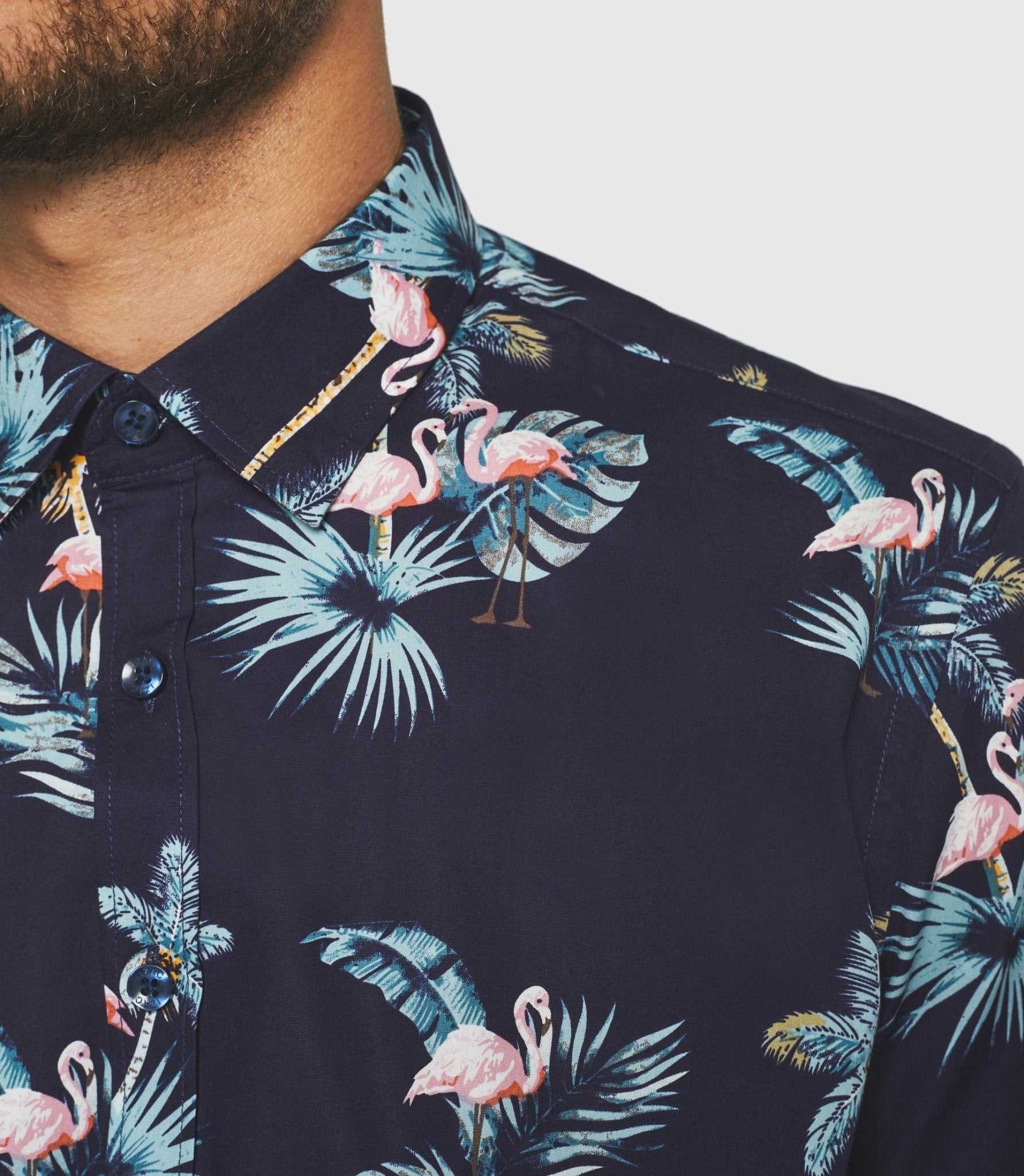 Chemise manches courtes marine "Kili" - Image 3