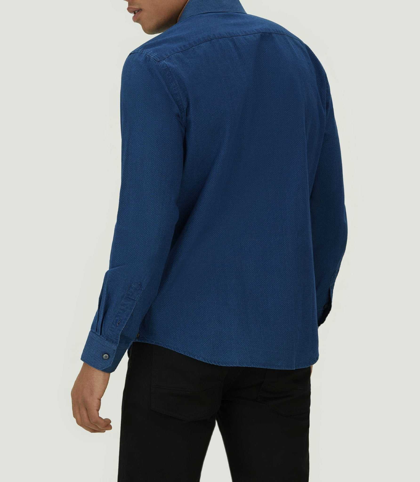 Chemise casual marine délavé "Mayda" - Image 2
