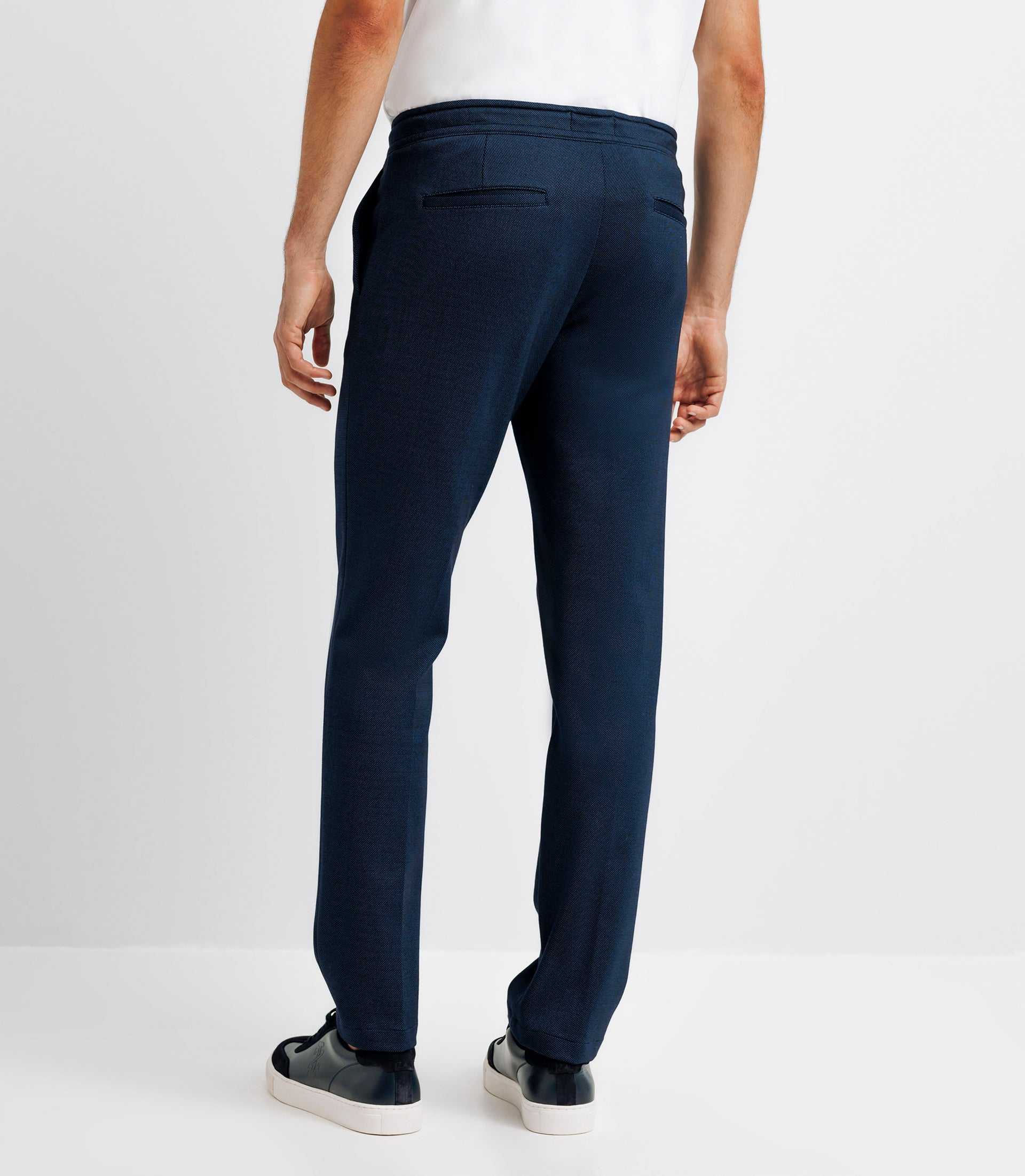Pantalon chino taille élastique marine - Image 2