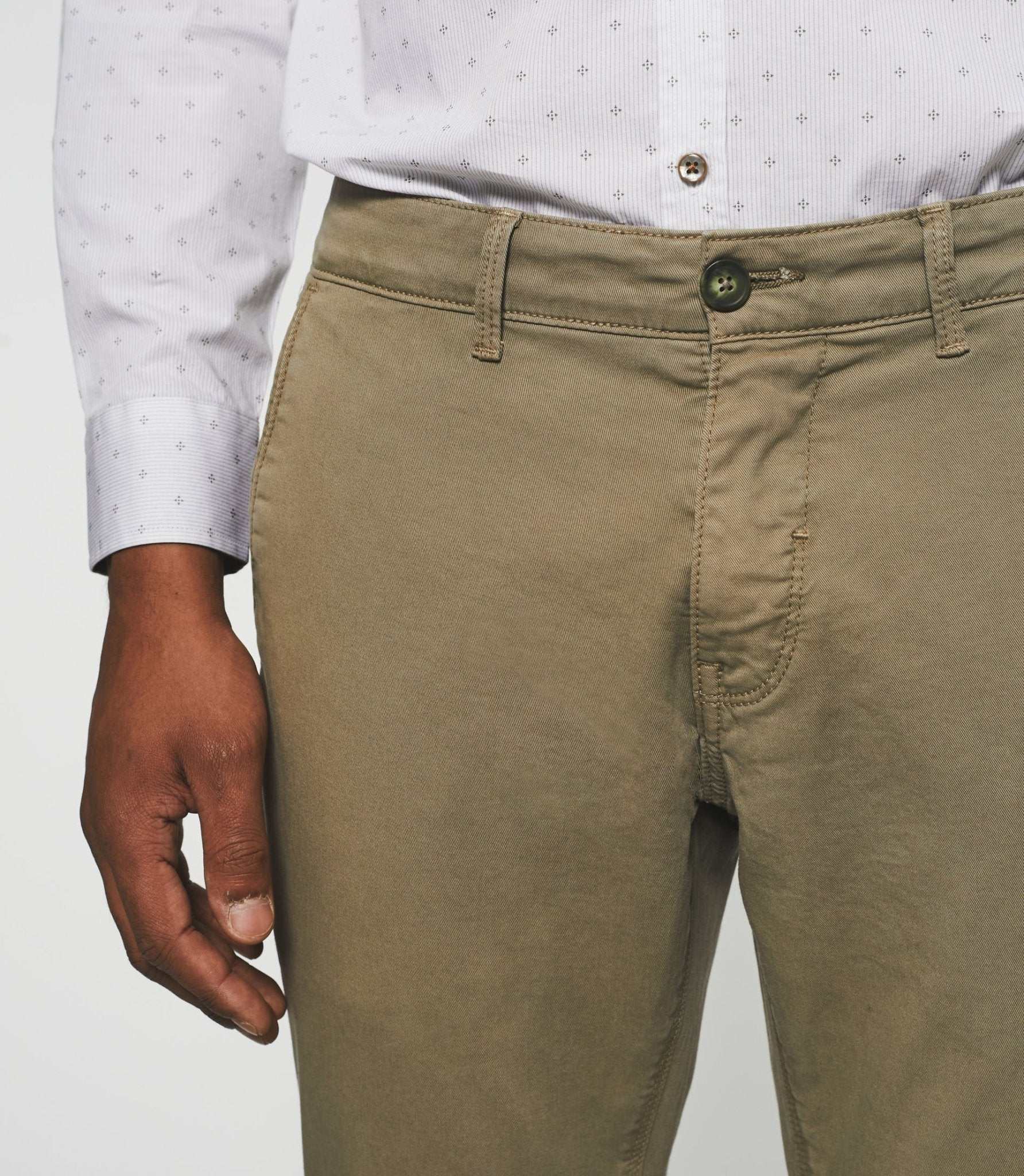 Pantalon chino slim kaki clair VALOR - Image 2